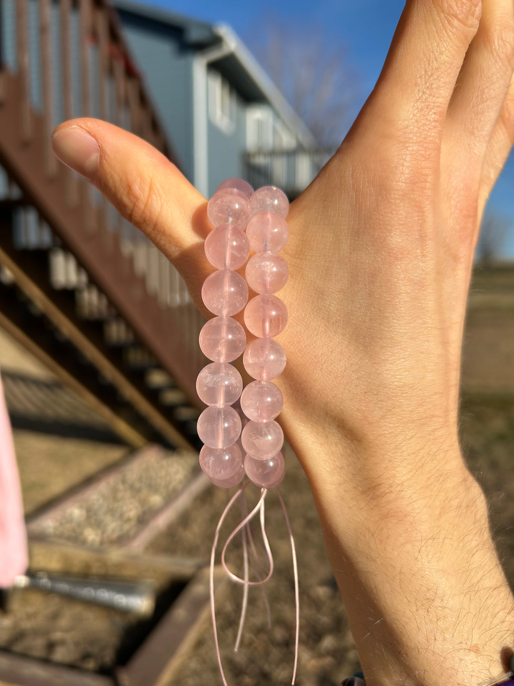 Authentic Rose Quartz Crystal Bracelet