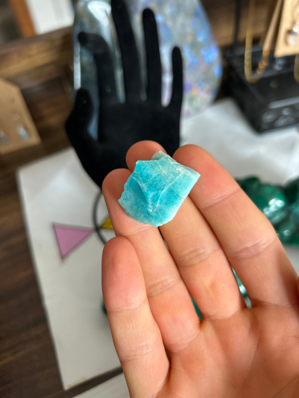 Blue Amazonite (CO) Crystal Adjustable Necklace