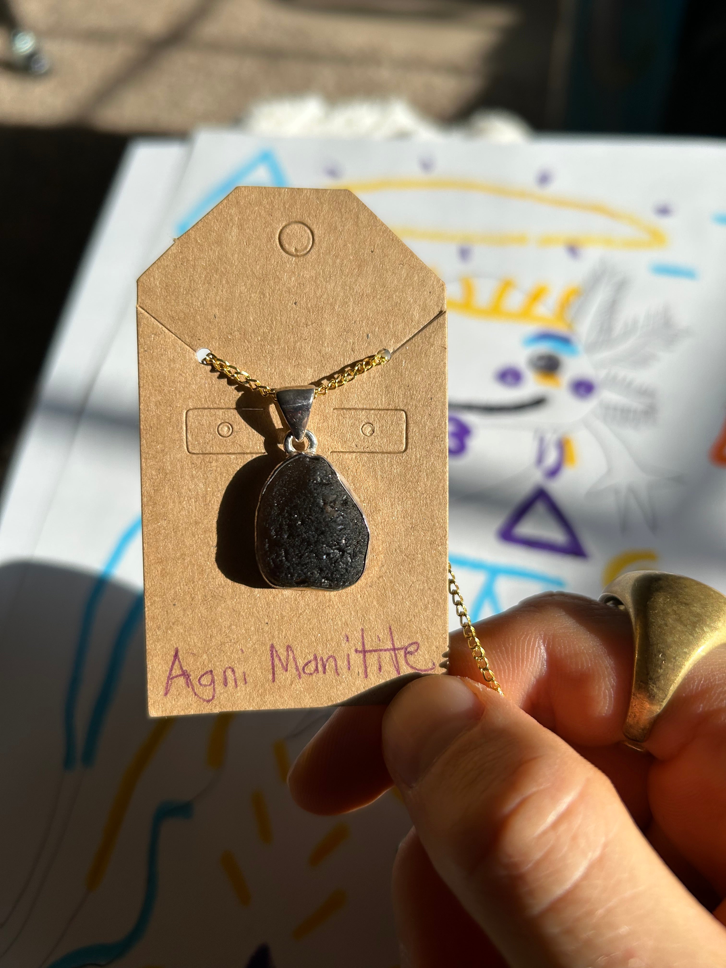 Authentic Agni Manitite .925 Silver Pendant and Necklace from Indonesia