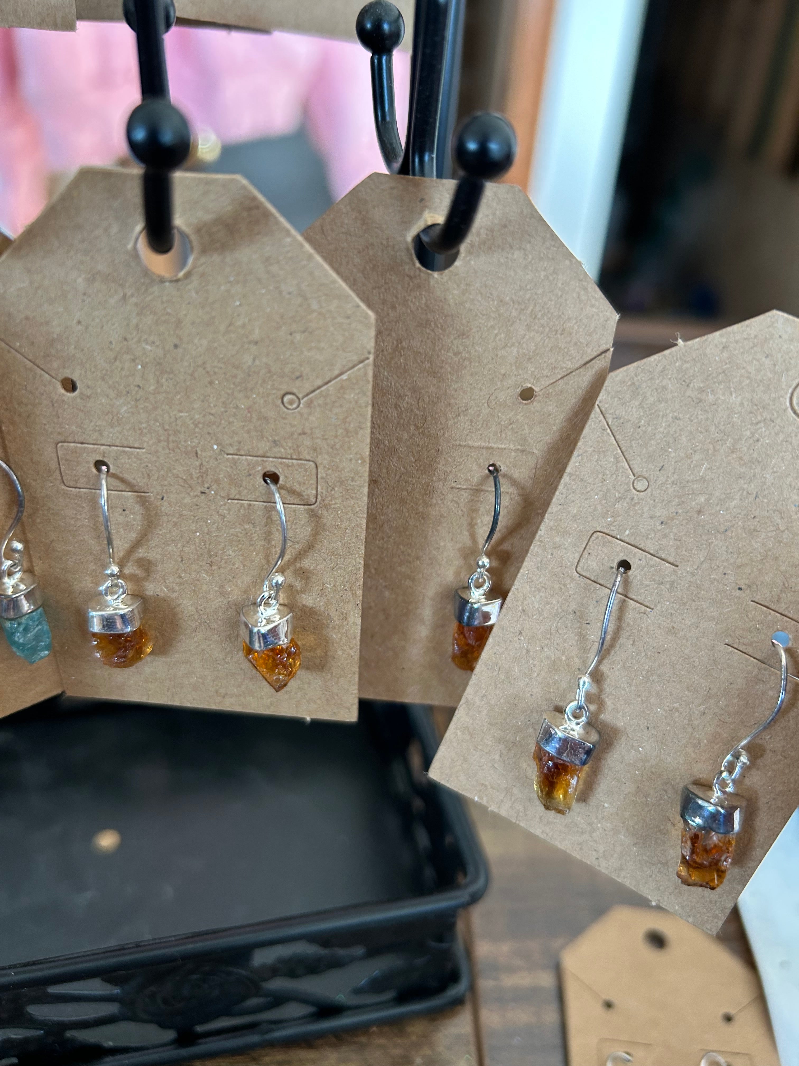 SOLAR PLEXUS Citrine .925 Sterling Silver Earrings (Heat Treated)
