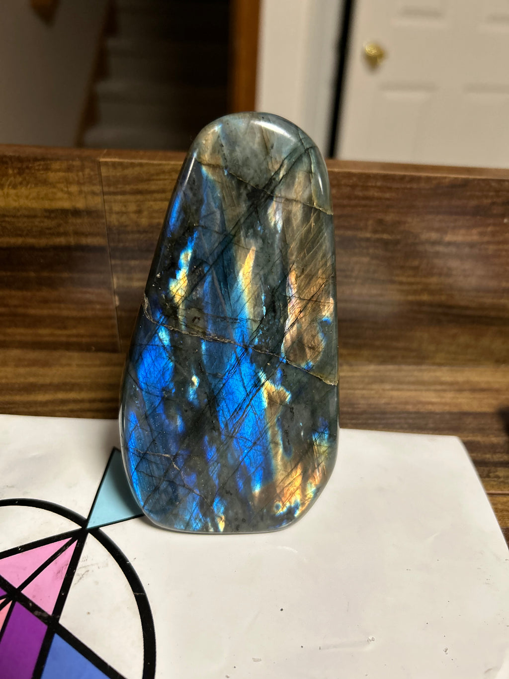 BRIGHT Blue Yellow Labradorite Free Form from Madagascar