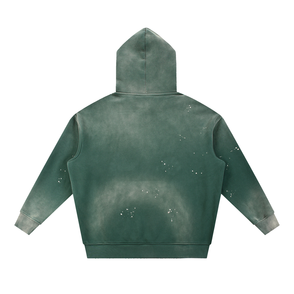 Axolotl Vintage Washed Frayed Fleece Hoodie
