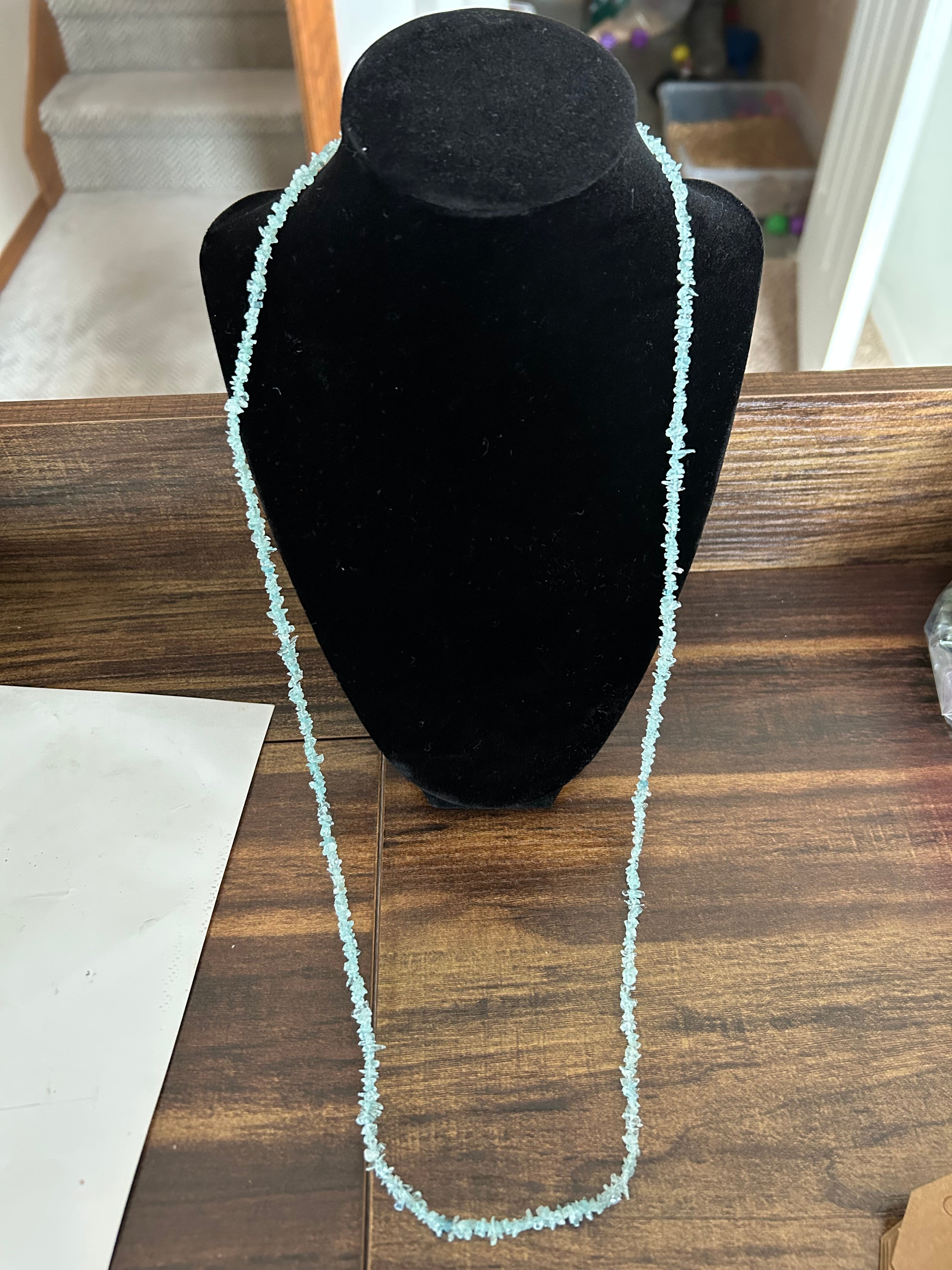 THROAT CHAKRA Beautiful Aquamarine Necklace! Aries Birthstone Calming Jewelry