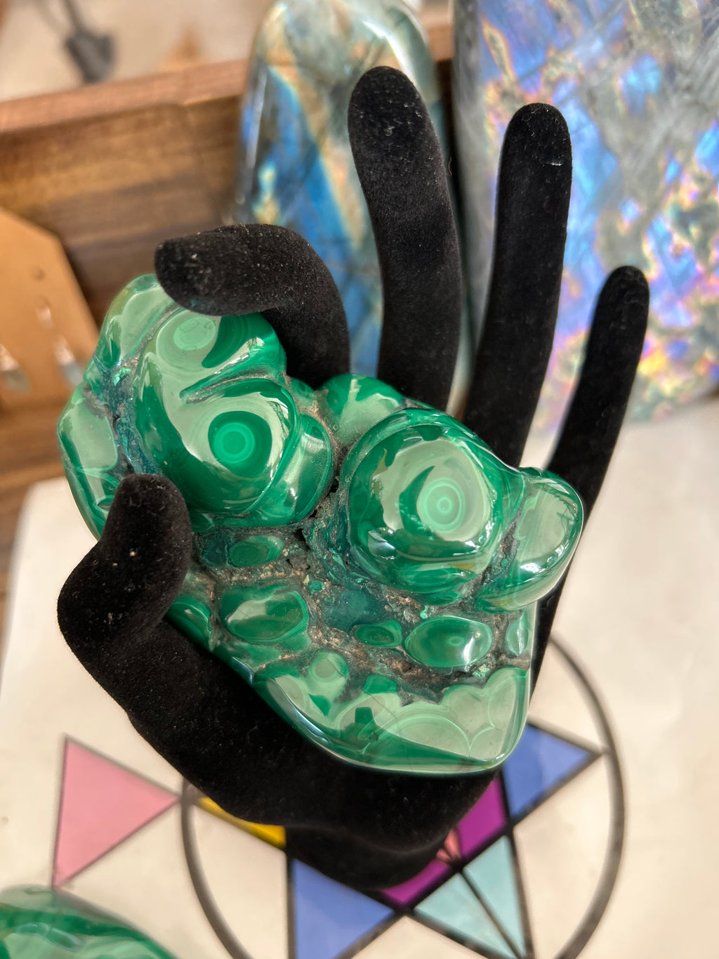 Polished Malachite Crystal Free Form