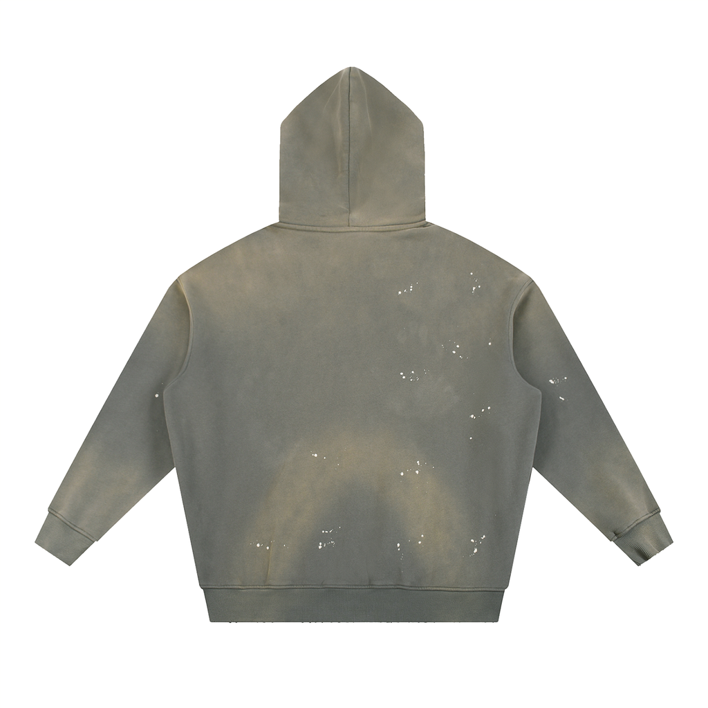 Axolotl Vintage Washed Frayed Fleece Hoodie