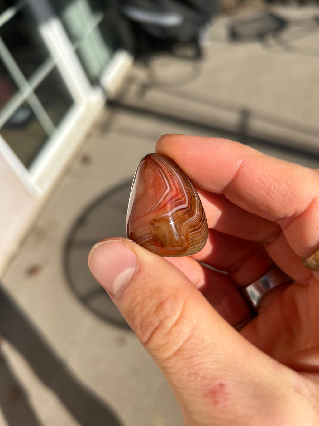 Authentic Sardonyx Crystal Tumble Adjustable Hemp Necklace
