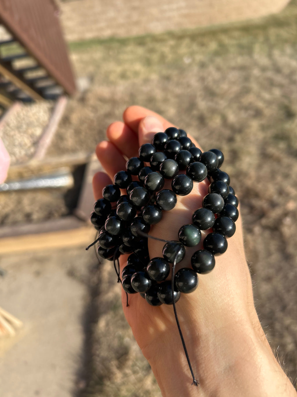 Flashy Rainbow Obsidian Bracelet