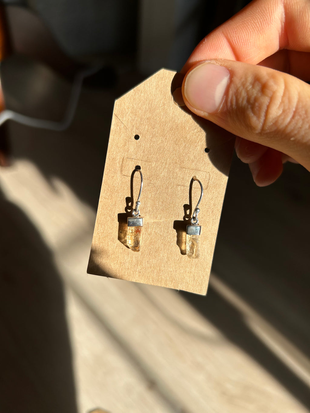 Authentic Imperial Topaz Earrings .925 Silver