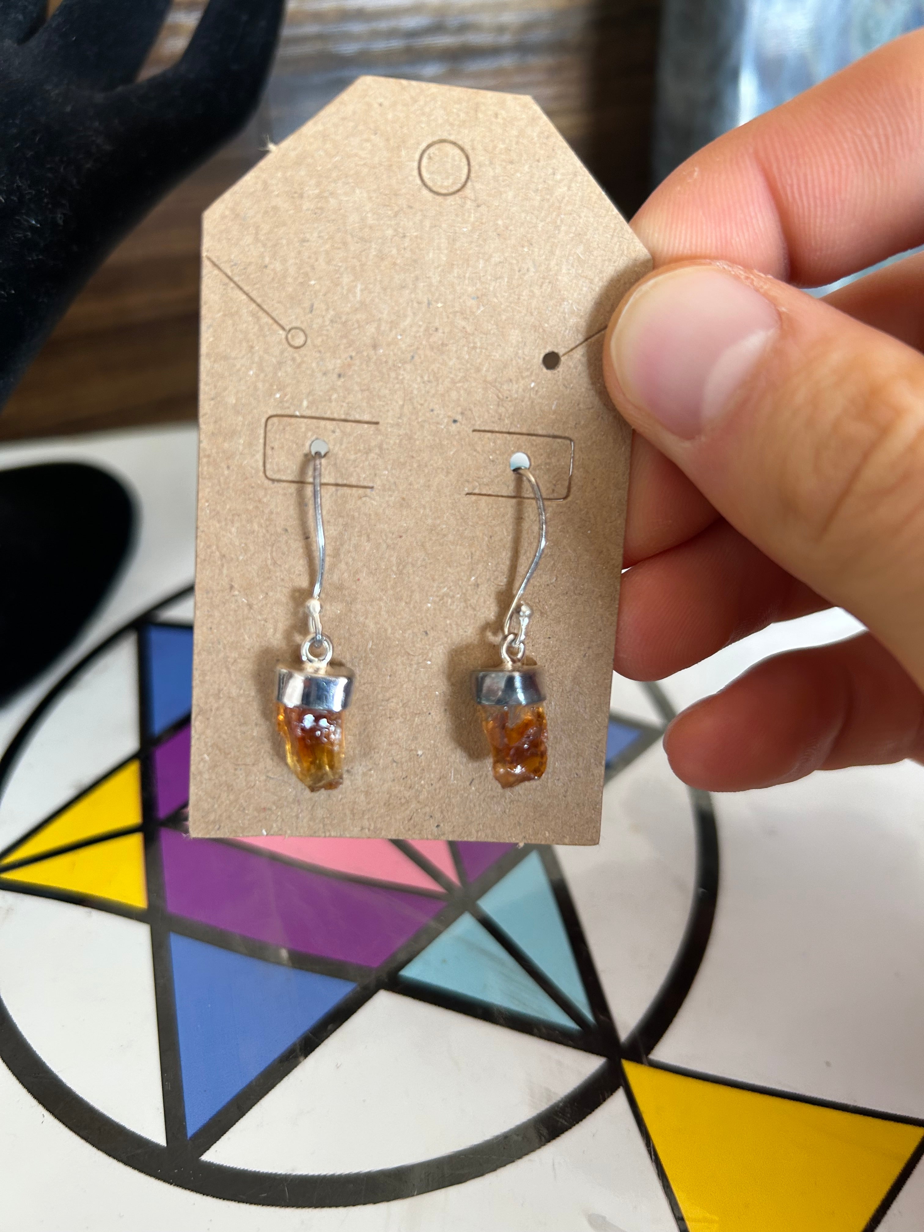 SOLAR PLEXUS Citrine .925 Sterling Silver Earrings (Heat Treated)