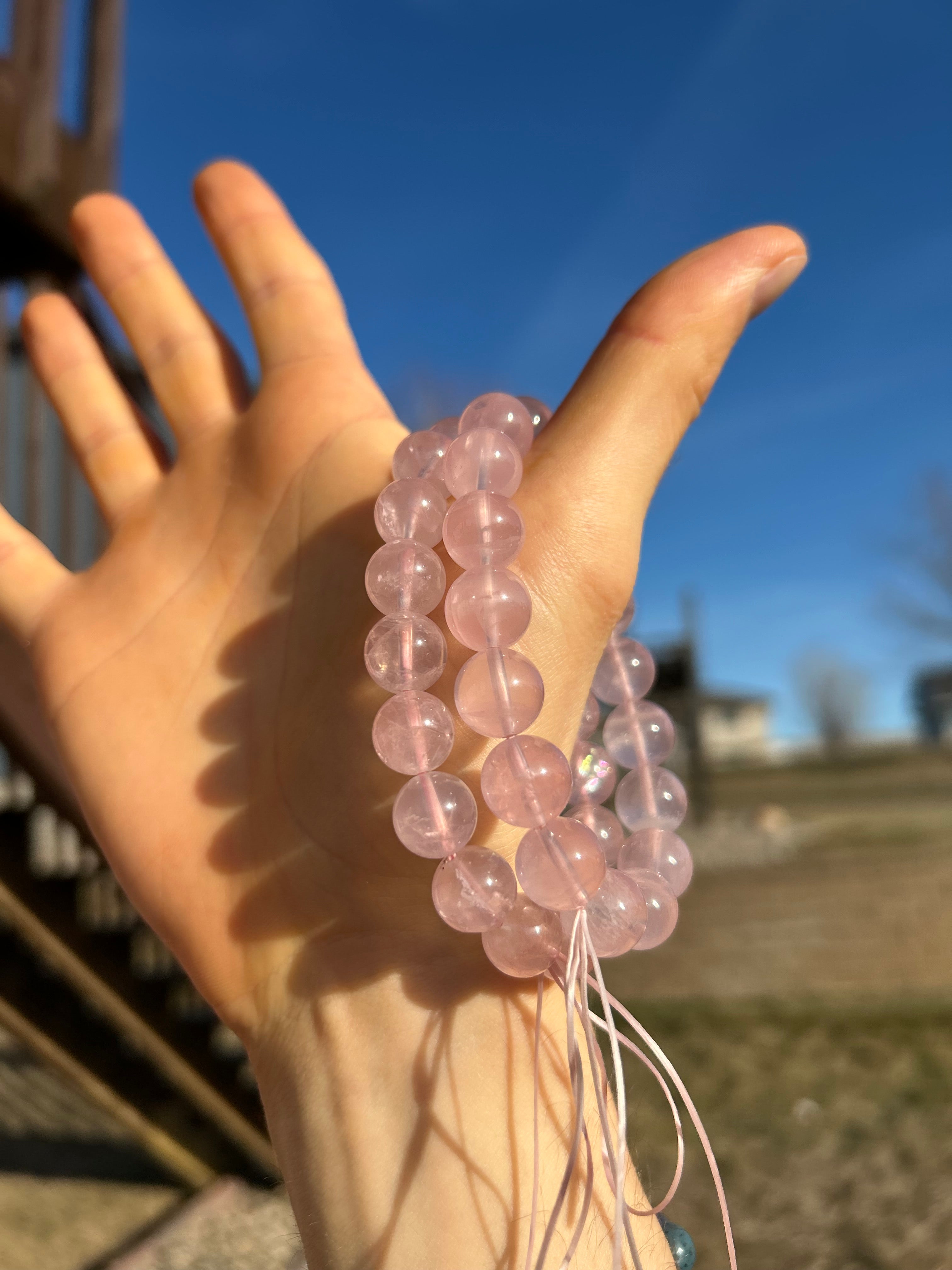 Authentic Rose Quartz Crystal Bracelet