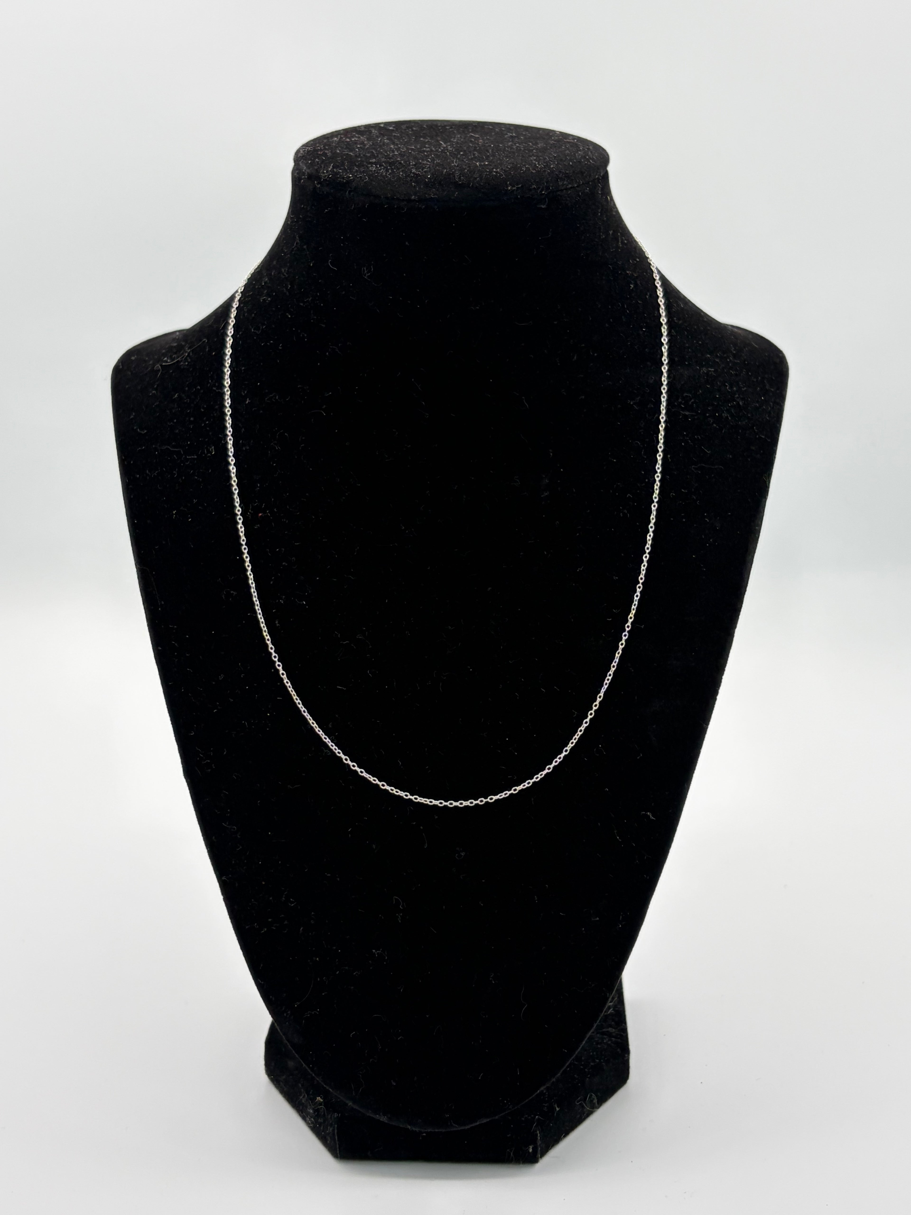 .925 Silver Petite Link Necklace 18in