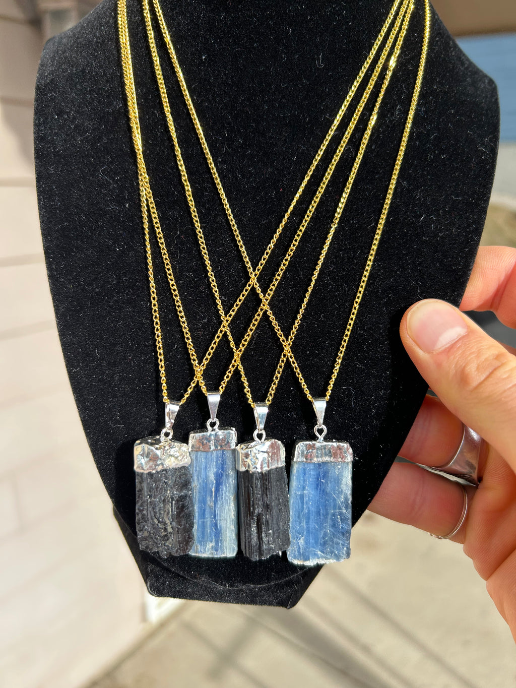 Authentic Blue Kyanite Healing Crystal Necklace