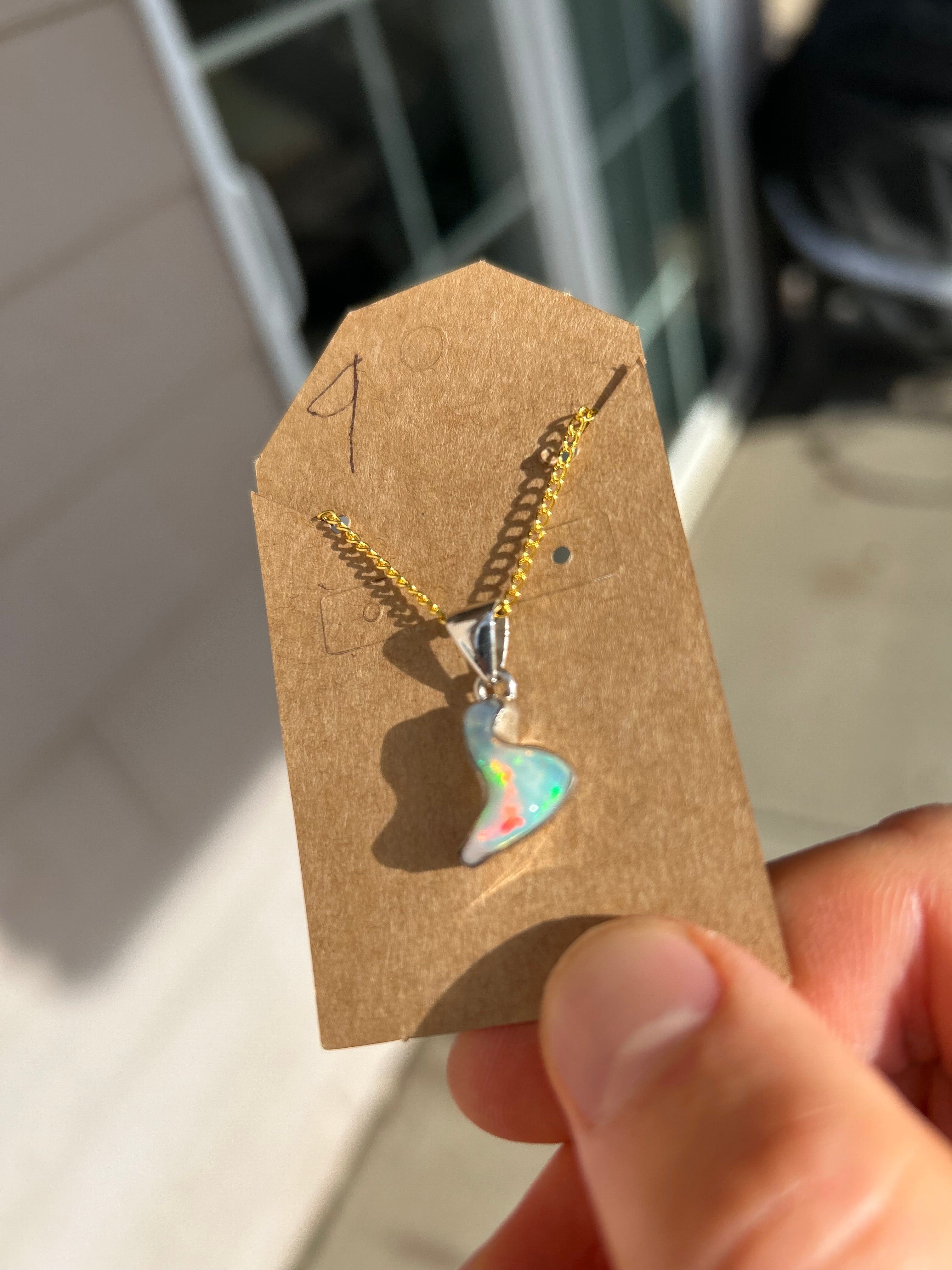 Authentic Ethiopian Opal .925 Sterling Silver Pendant and Necklace