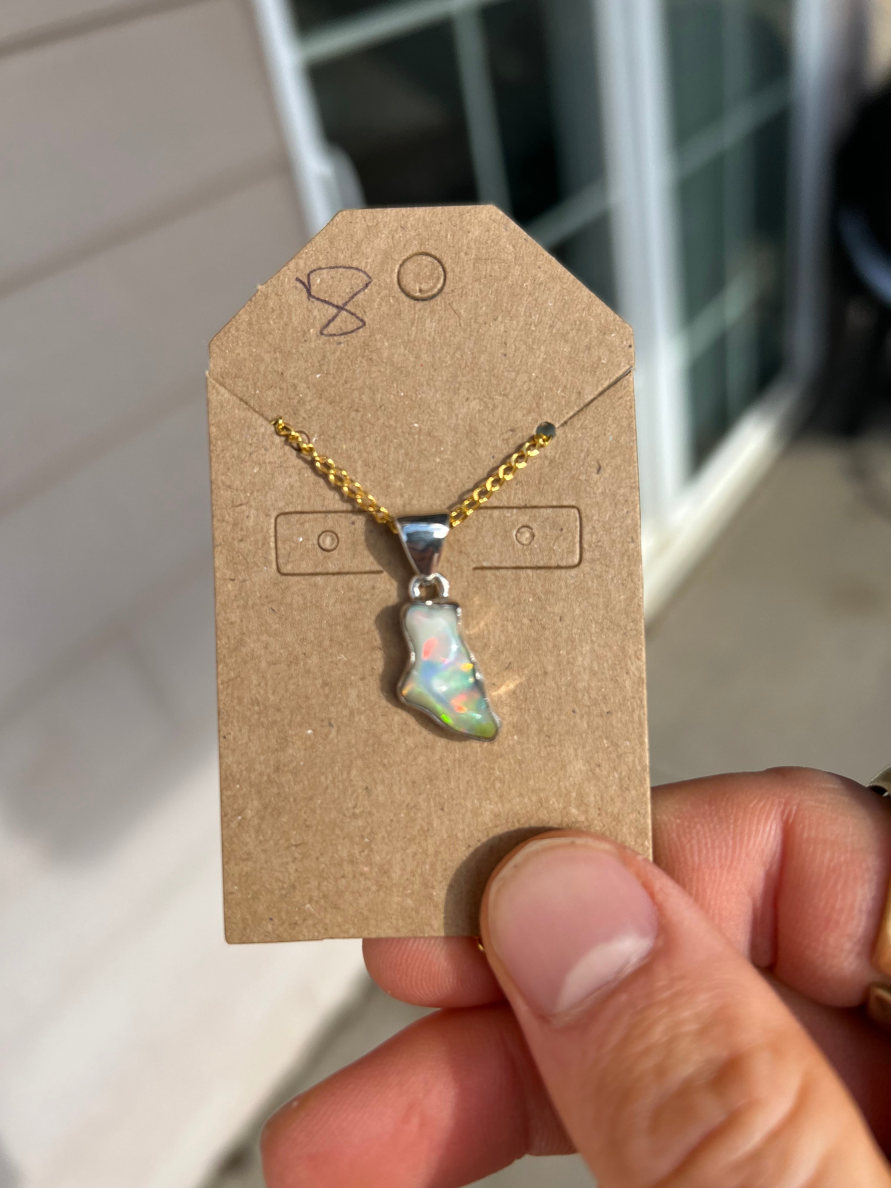 Authentic Ethiopian Opal .925 Sterling Silver Pendant and Necklace