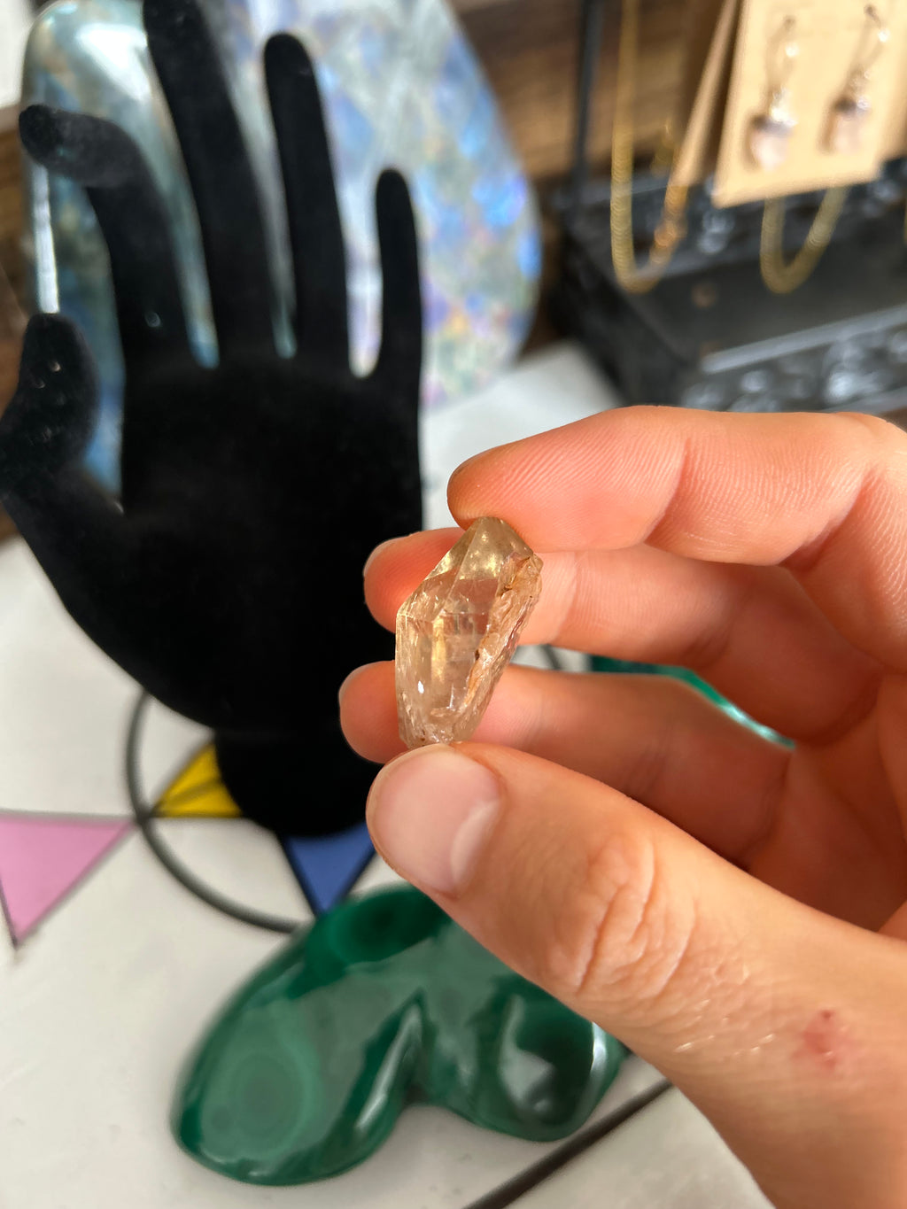 Authentic Natural Congo Kundalini Citrine Crystal Adjustable Necklace