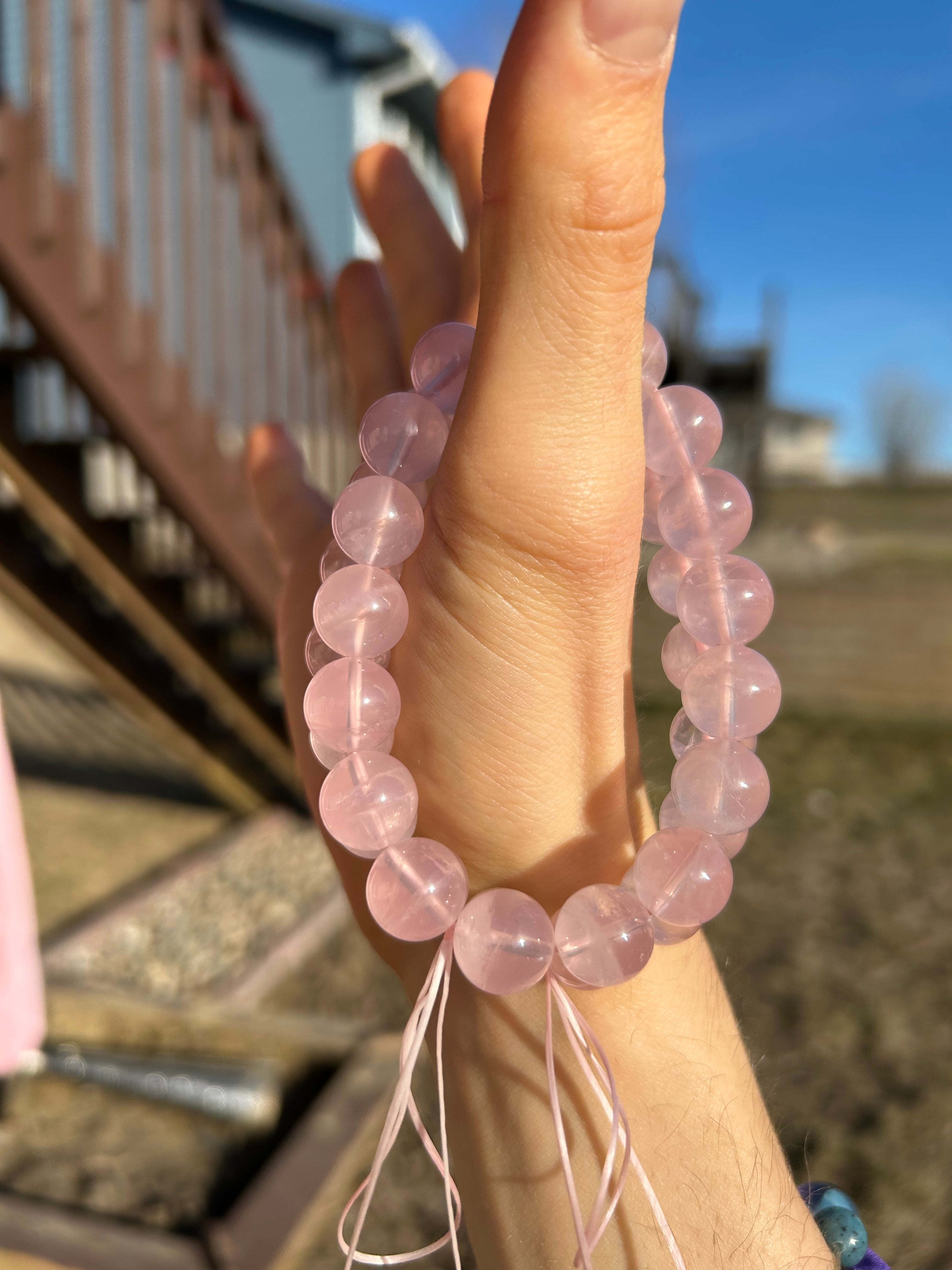 Authentic Rose Quartz Crystal Bracelet