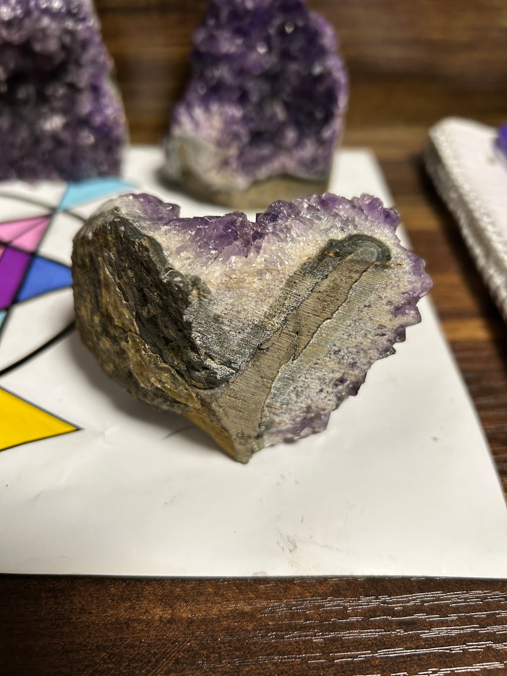 Natural Amazing Uruguayan Amethyst Cut Base