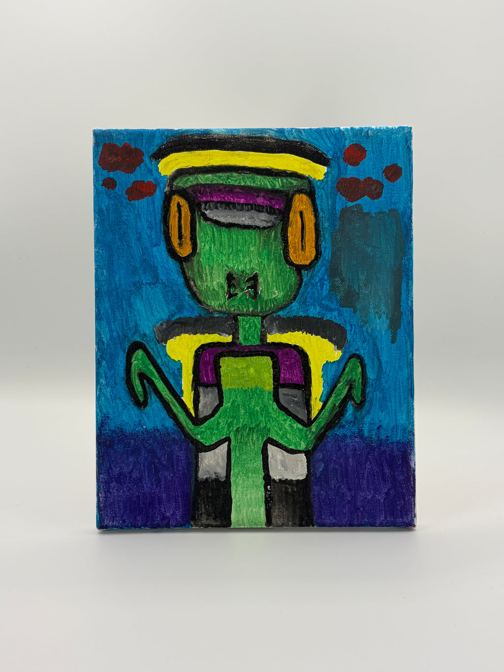 “Mantis Being Saint Germain” Starseed Higherself Original Canvas Art