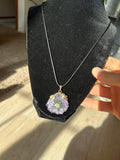 Uruguayan Amethyst Stalactite Slice Crystal Pendant with Necklace (5)