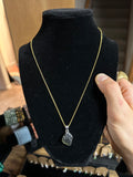 Moldavite Czech Republic Pendant Necklace .925 Silver