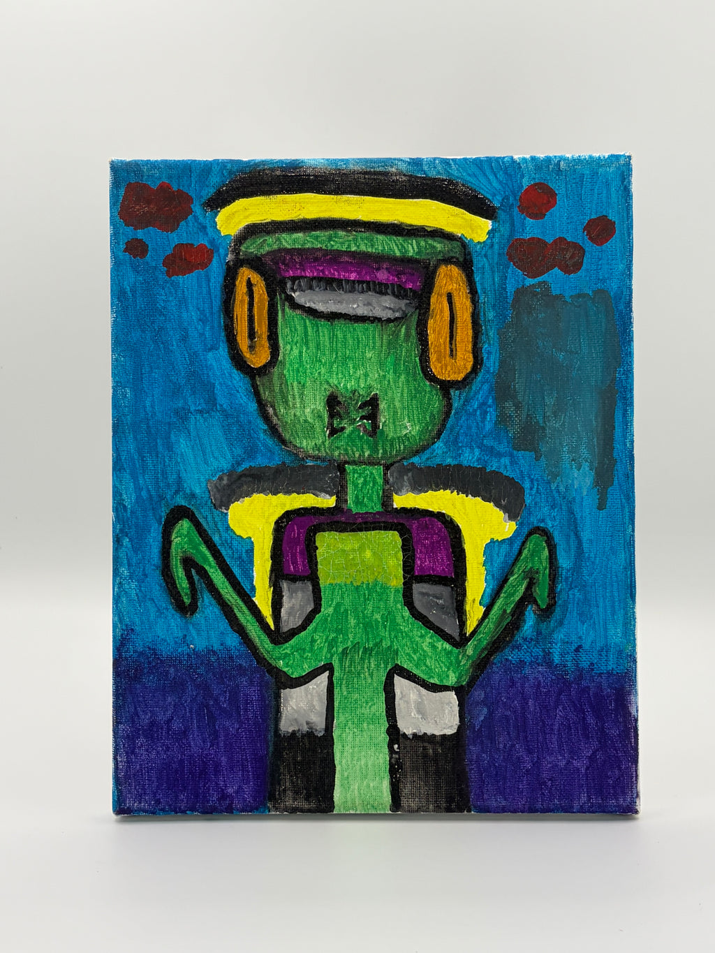 “Mantis Being Saint Germain” Starseed Higherself Original Canvas Art