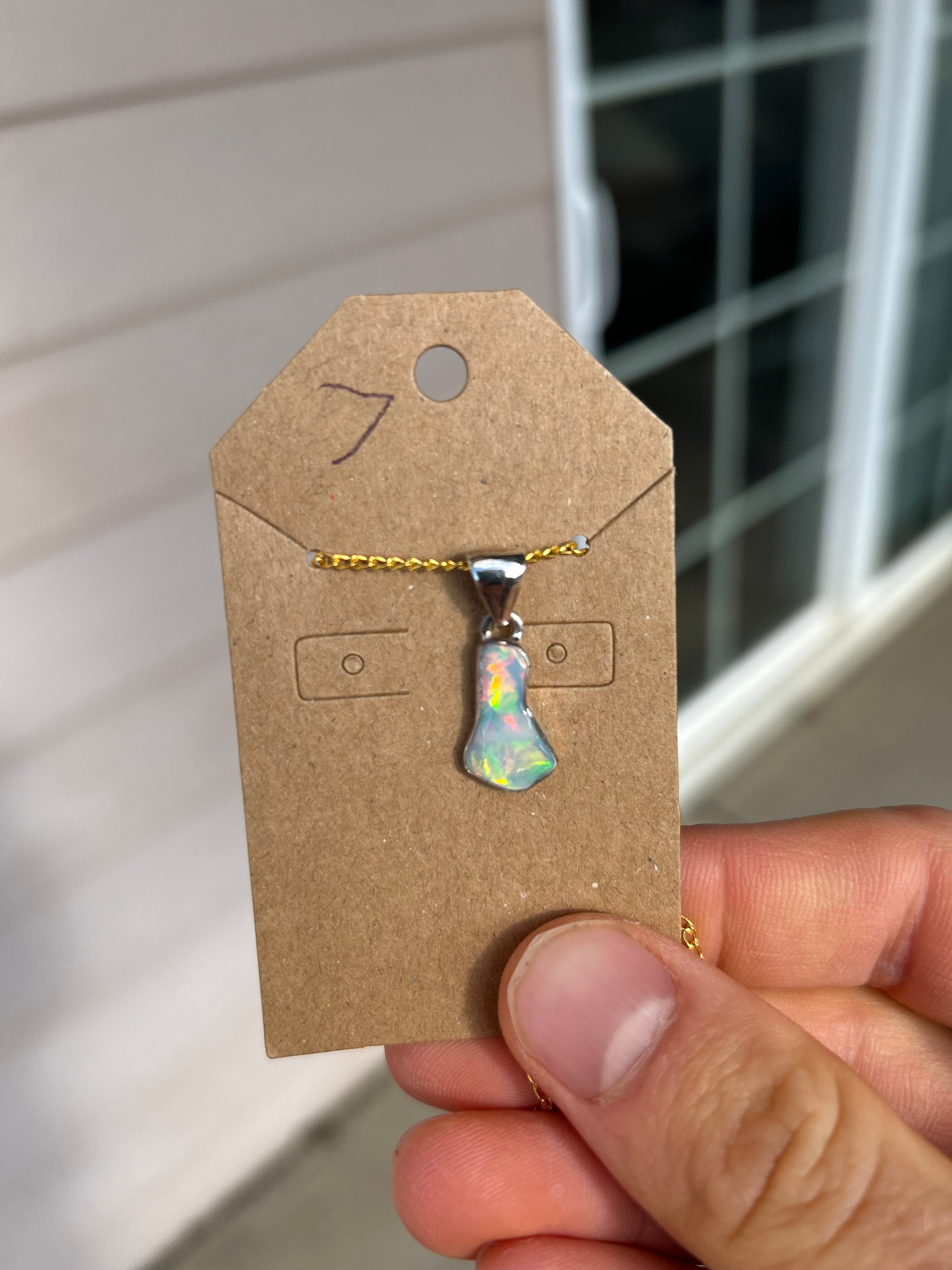 Authentic Ethiopian Opal .925 Sterling Silver Pendant and Necklace