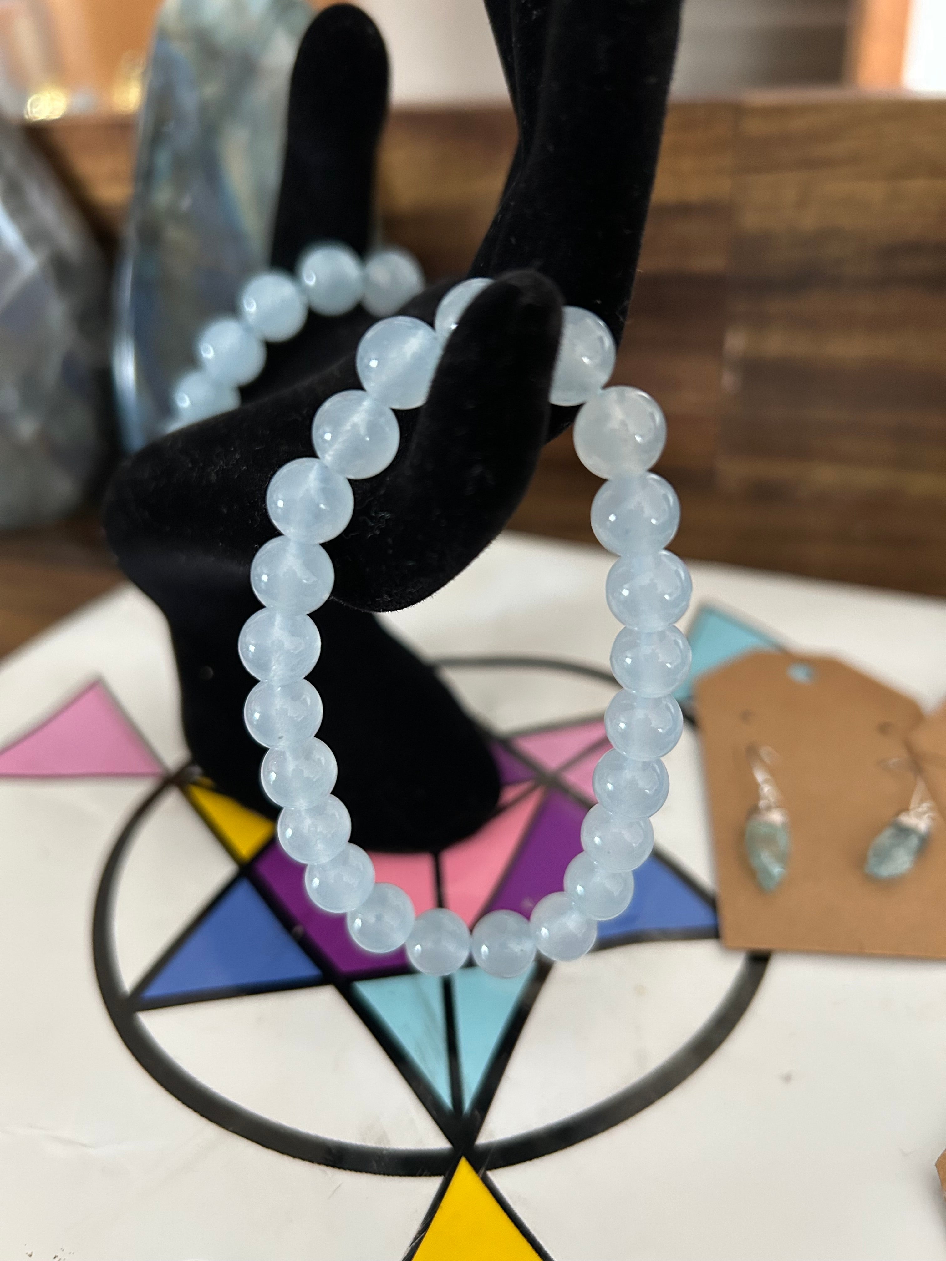 Authentic Aquamarine Crystal Bracelet (Large Size)