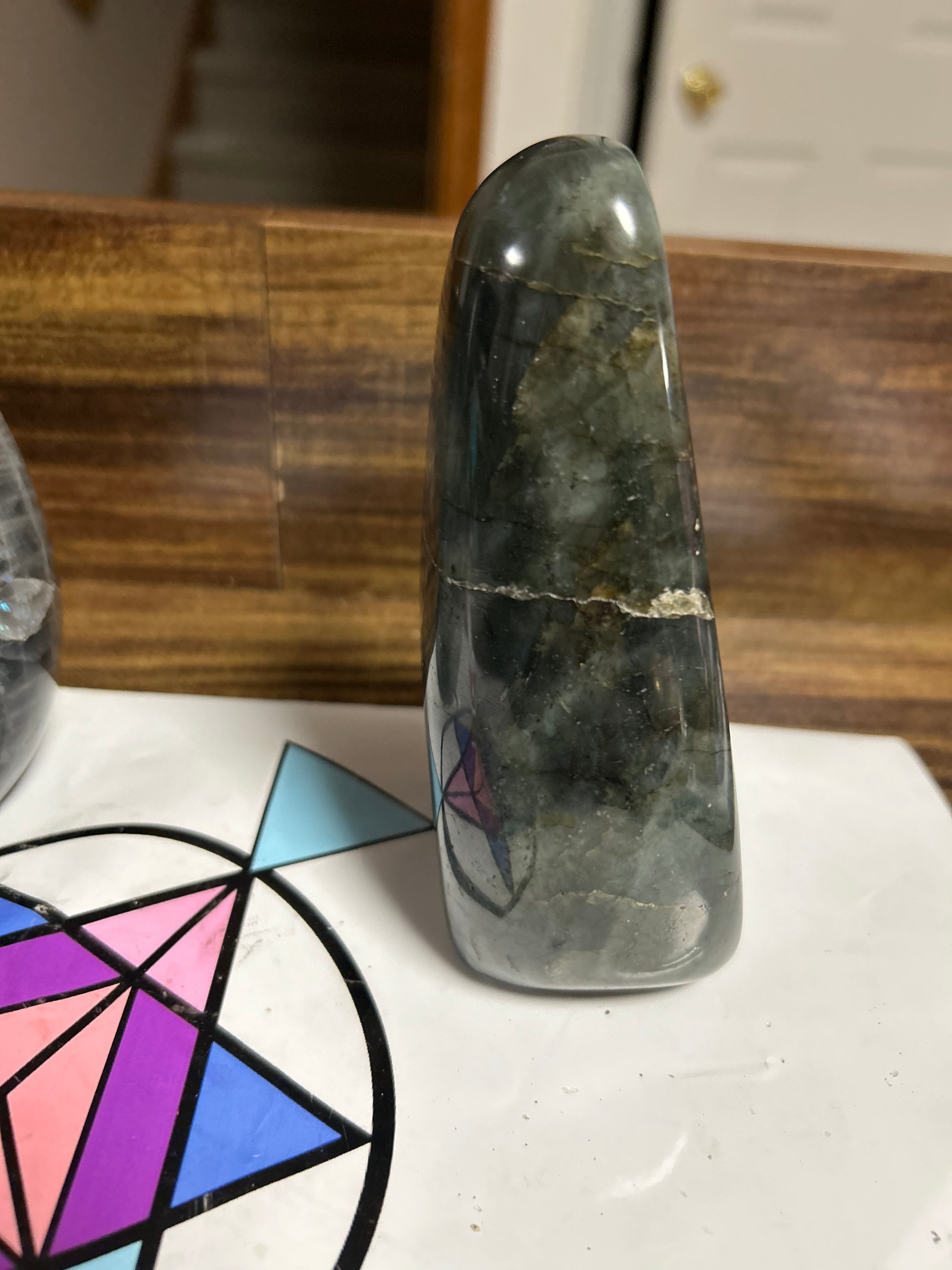 BRIGHT Blue Yellow Labradorite Free Form from Madagascar