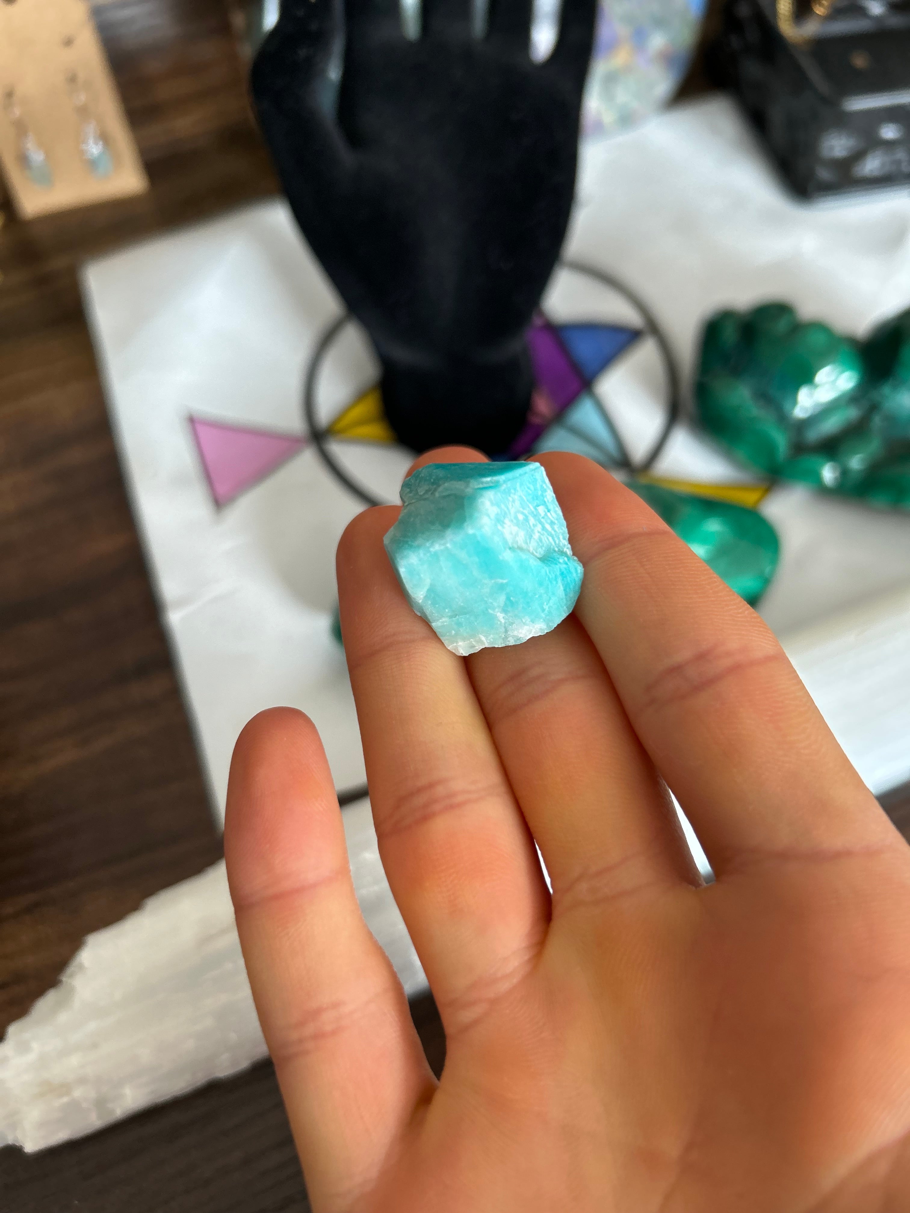 Blue Amazonite (CO) Crystal Adjustable Necklace