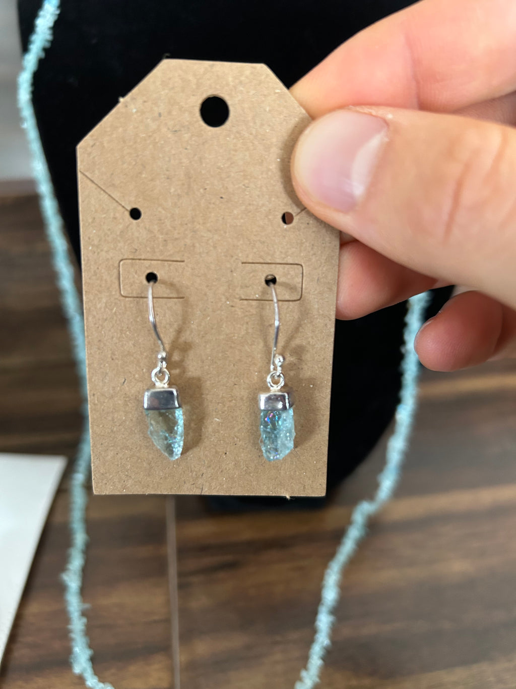 THROAT CHAKRA Authentic Aquamarine .925 Sterling Silver Earrings