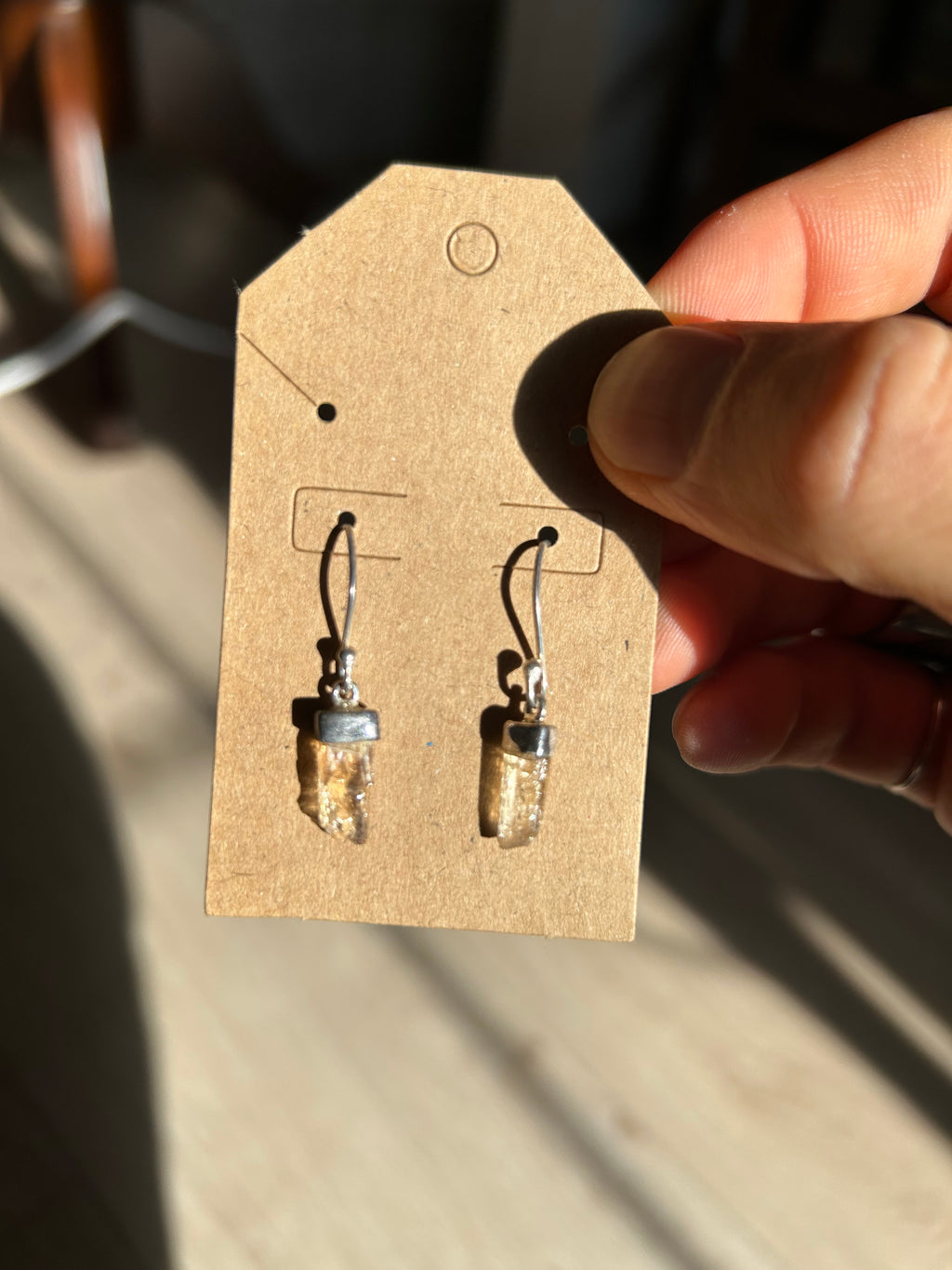 Authentic Imperial Topaz Earrings .925 Silver