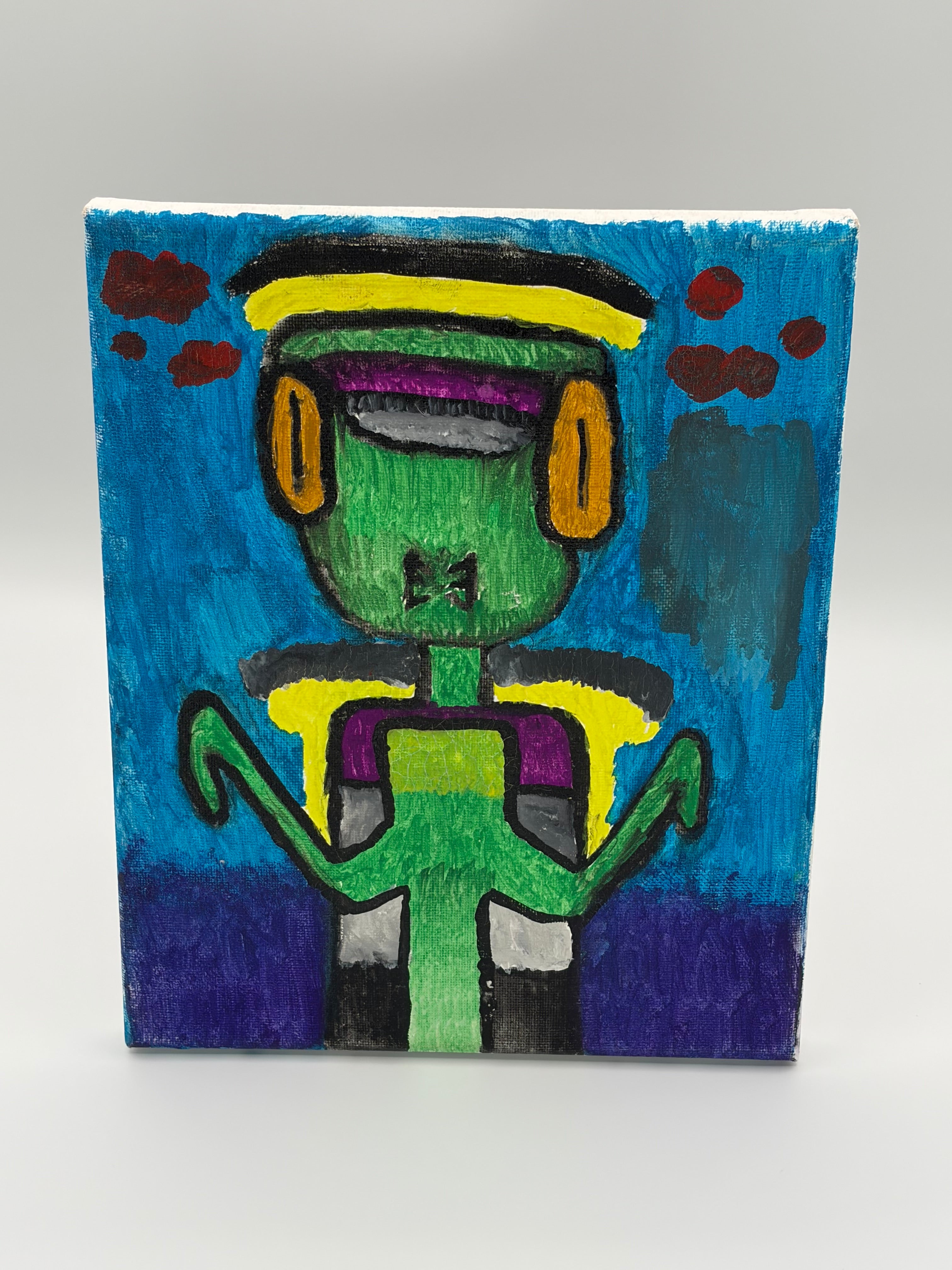 “Mantis Being Saint Germain” Starseed Higherself Original Canvas Art
