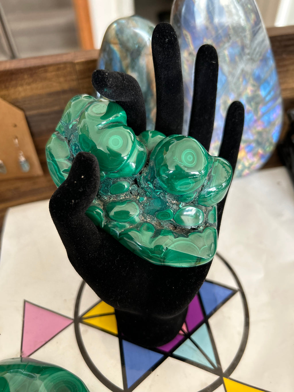 Polished Malachite Crystal Free Form
