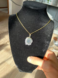 Uruguayan Amethyst Stalactite Slice Crystal Pendant with Necklace (4)