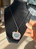 Uruguayan Amethyst Stalactite Slice Crystal Pendant with Necklace (6)