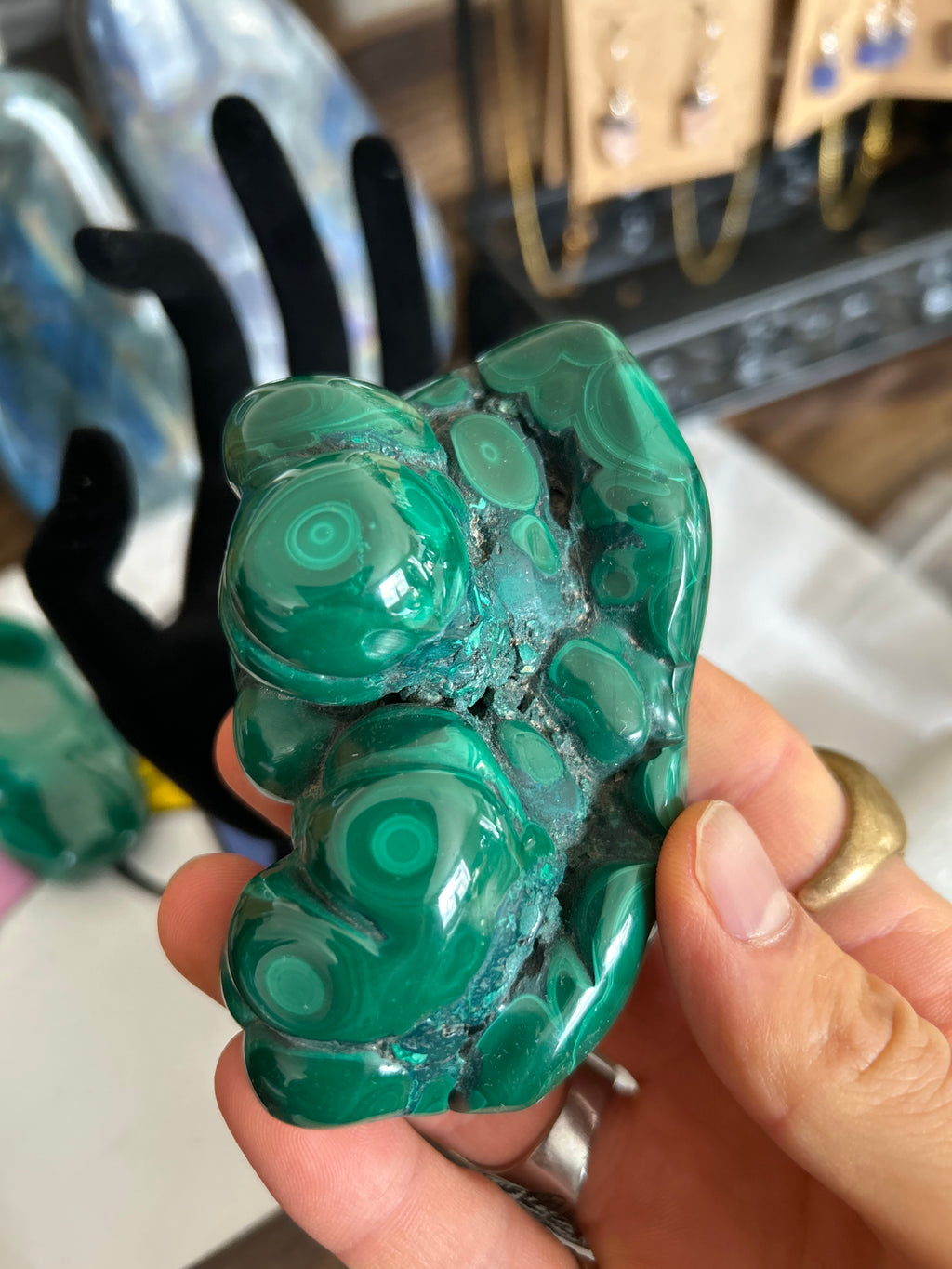 Polished Malachite Crystal Free Form