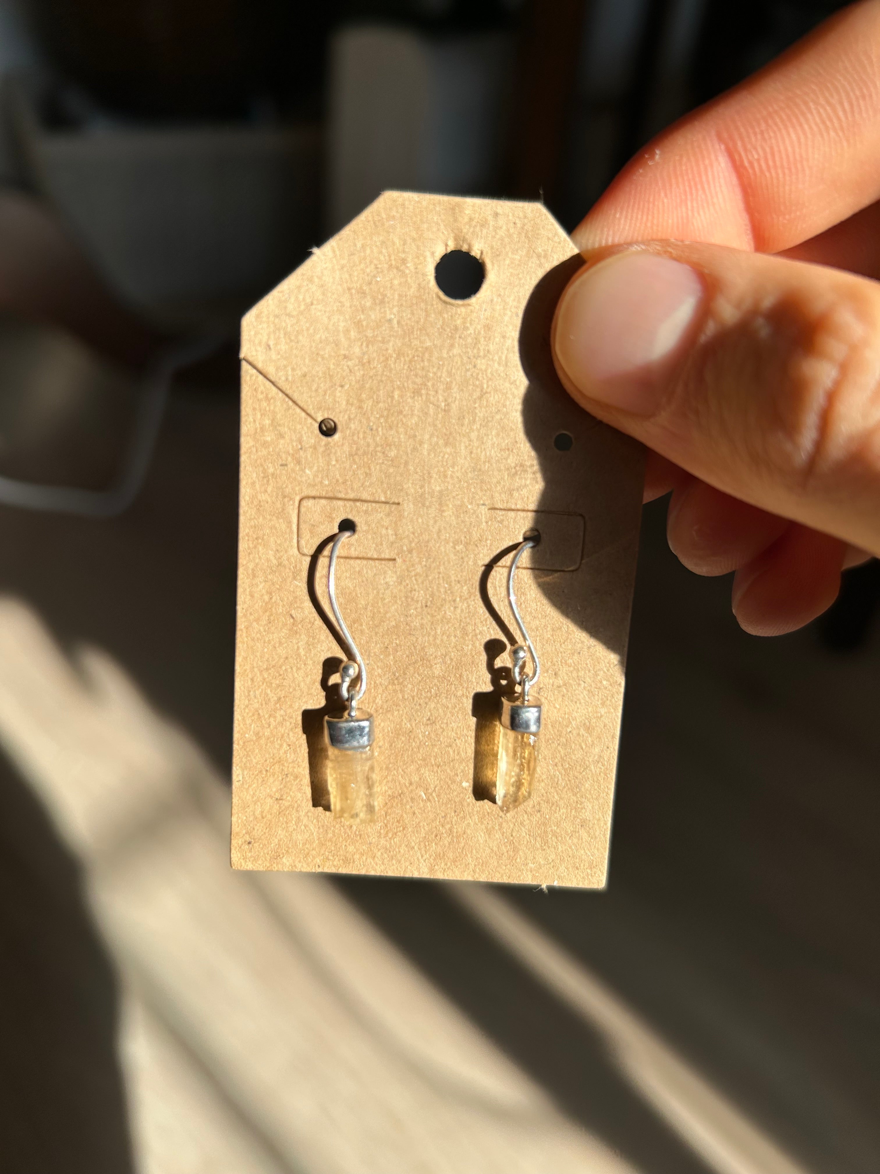 Authentic Imperial Topaz Earrings .925 Silver