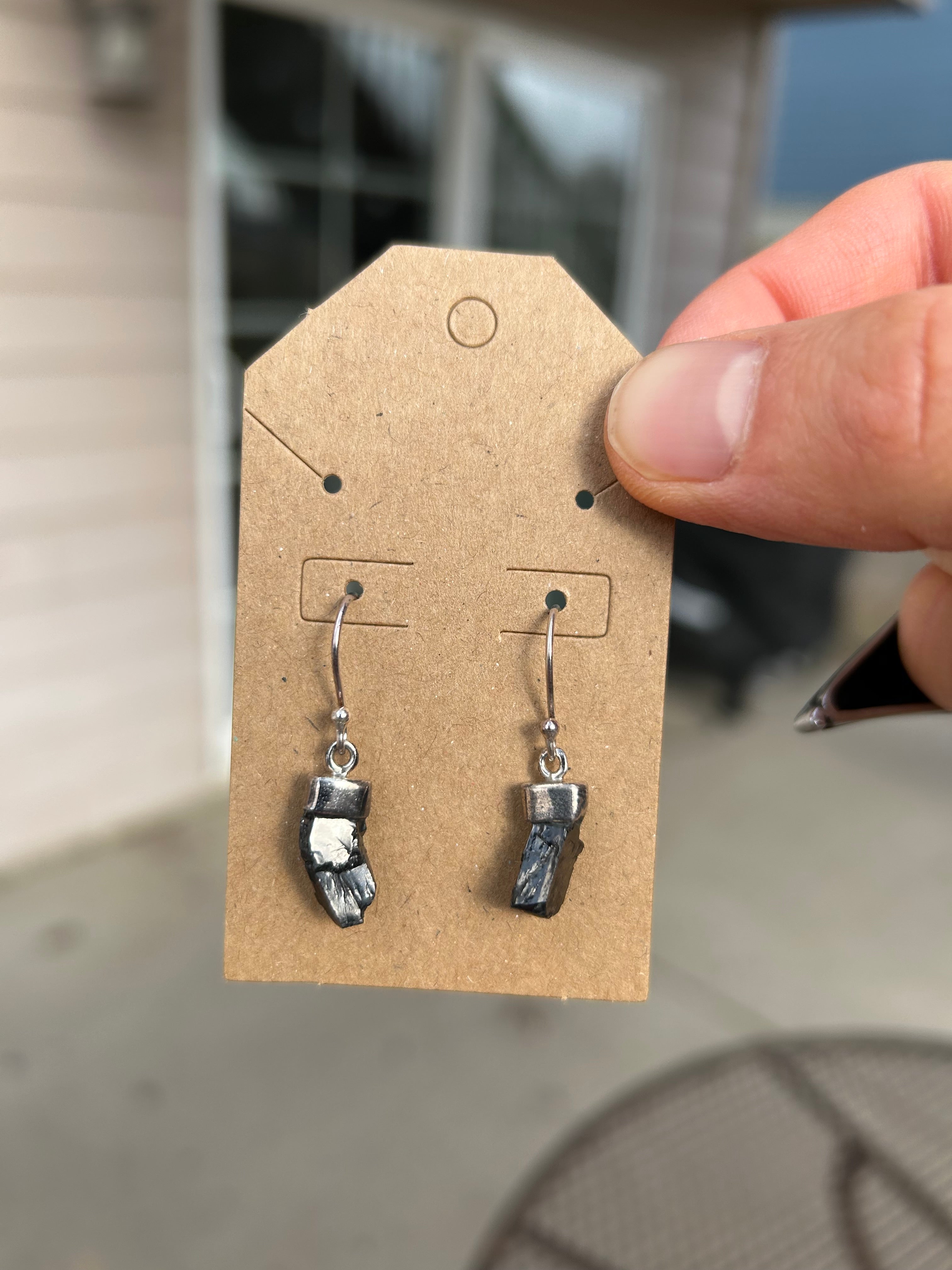 Authentic Shungite .925 Sterling Silver Earrings
