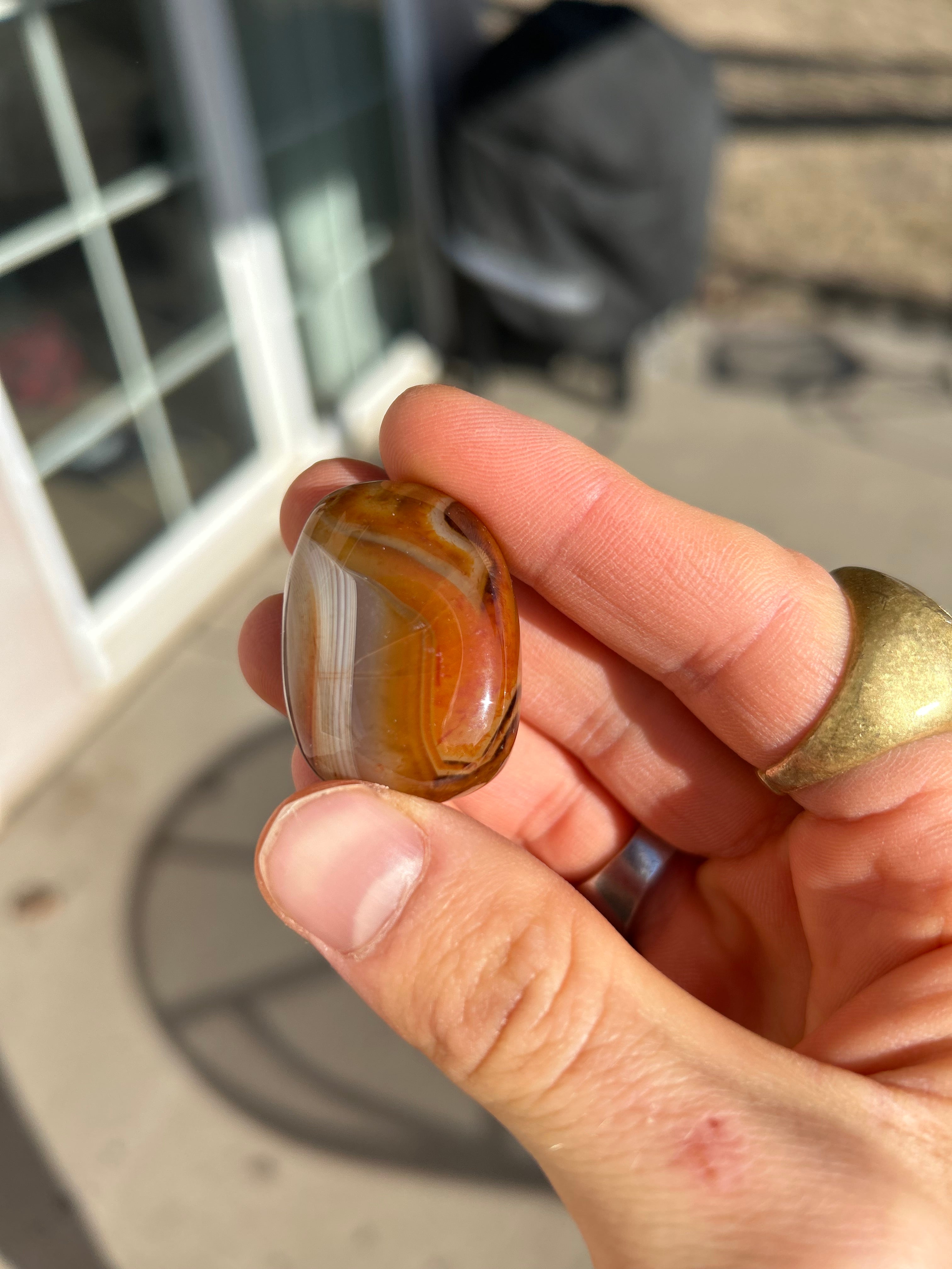 Authentic Sardonyx Crystal Tumble Adjustable Hemp Necklace