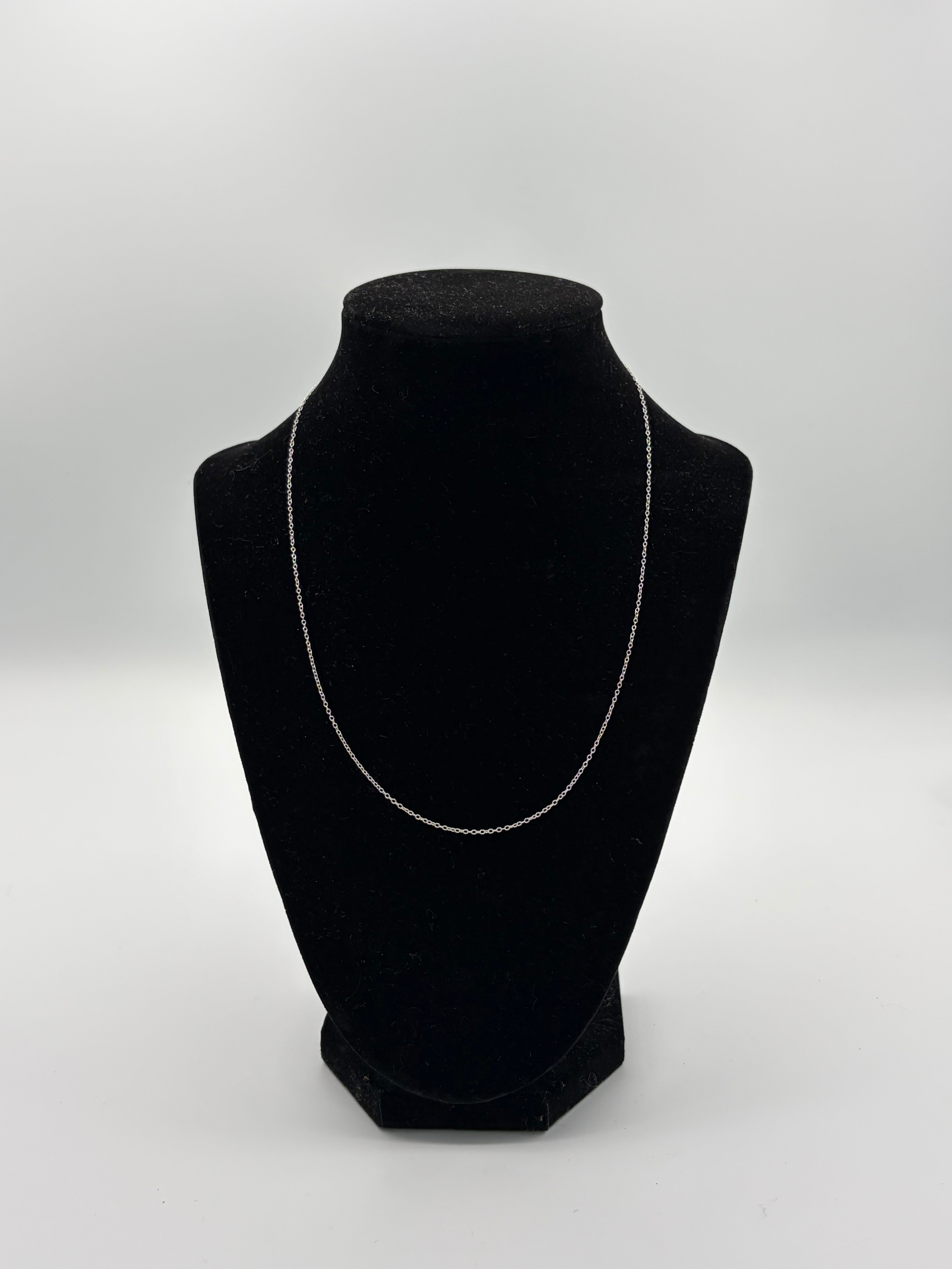 .925 Silver Petite Link Necklace 18in