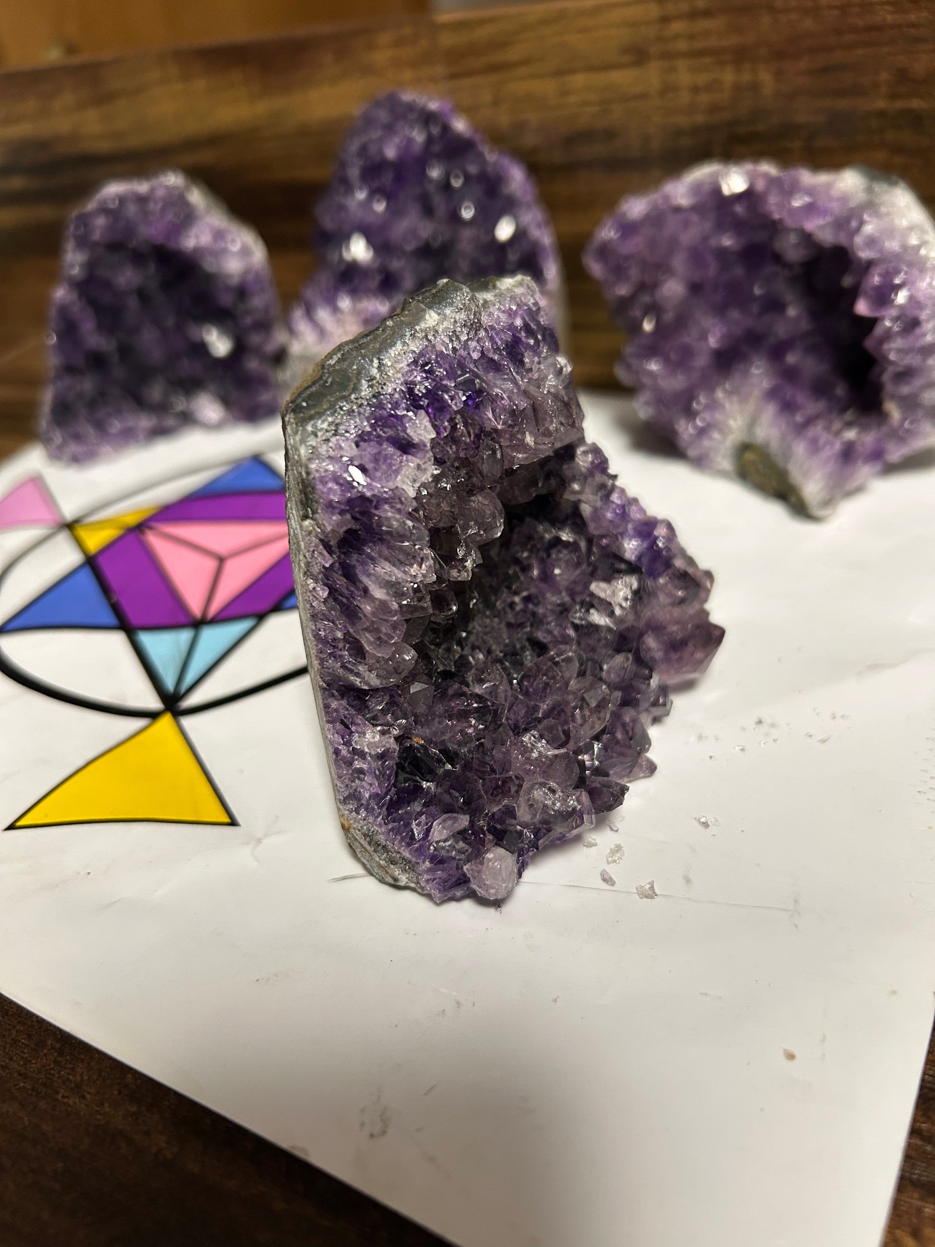 Beautiful Uruguayan Amethyst Cut Base
