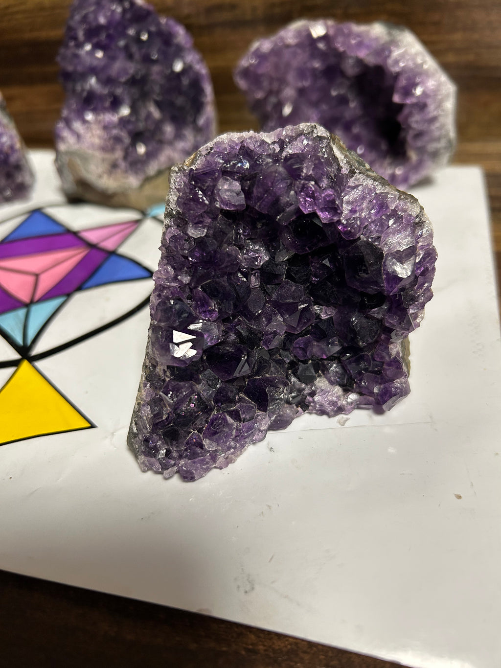 Small Amazing Uruguayan Amethyst Cut Base
