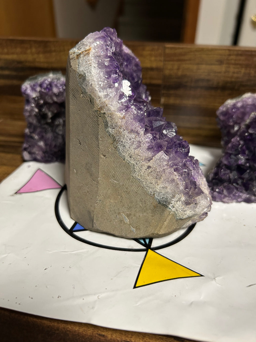Amazing Uruguayan Amethyst Cut Base