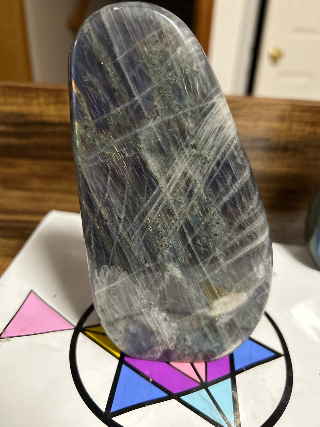 Purple Blue Yellow Labradorite Free Form from Madagascar