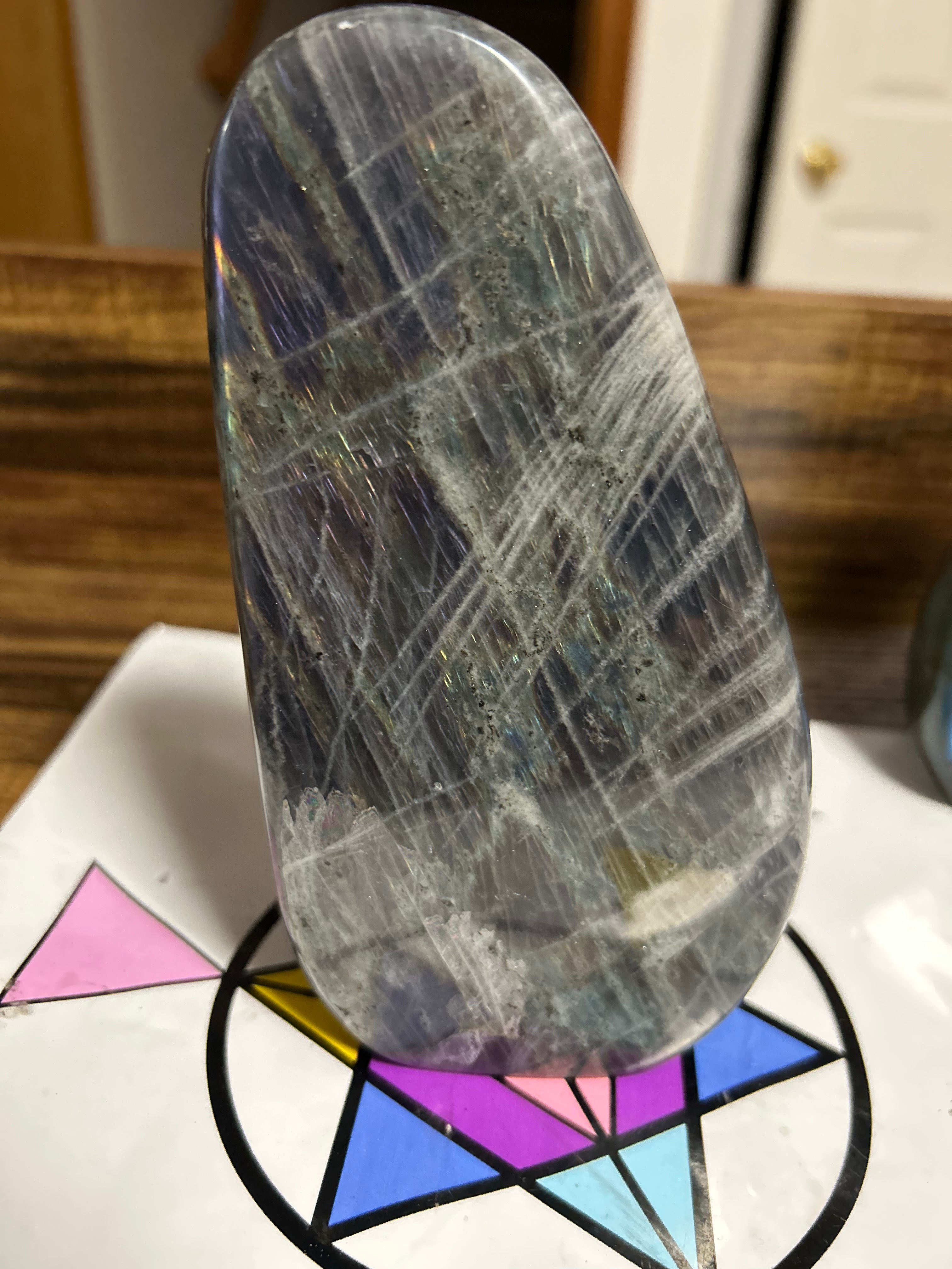 Purple Blue Yellow Labradorite Free Form from Madagascar