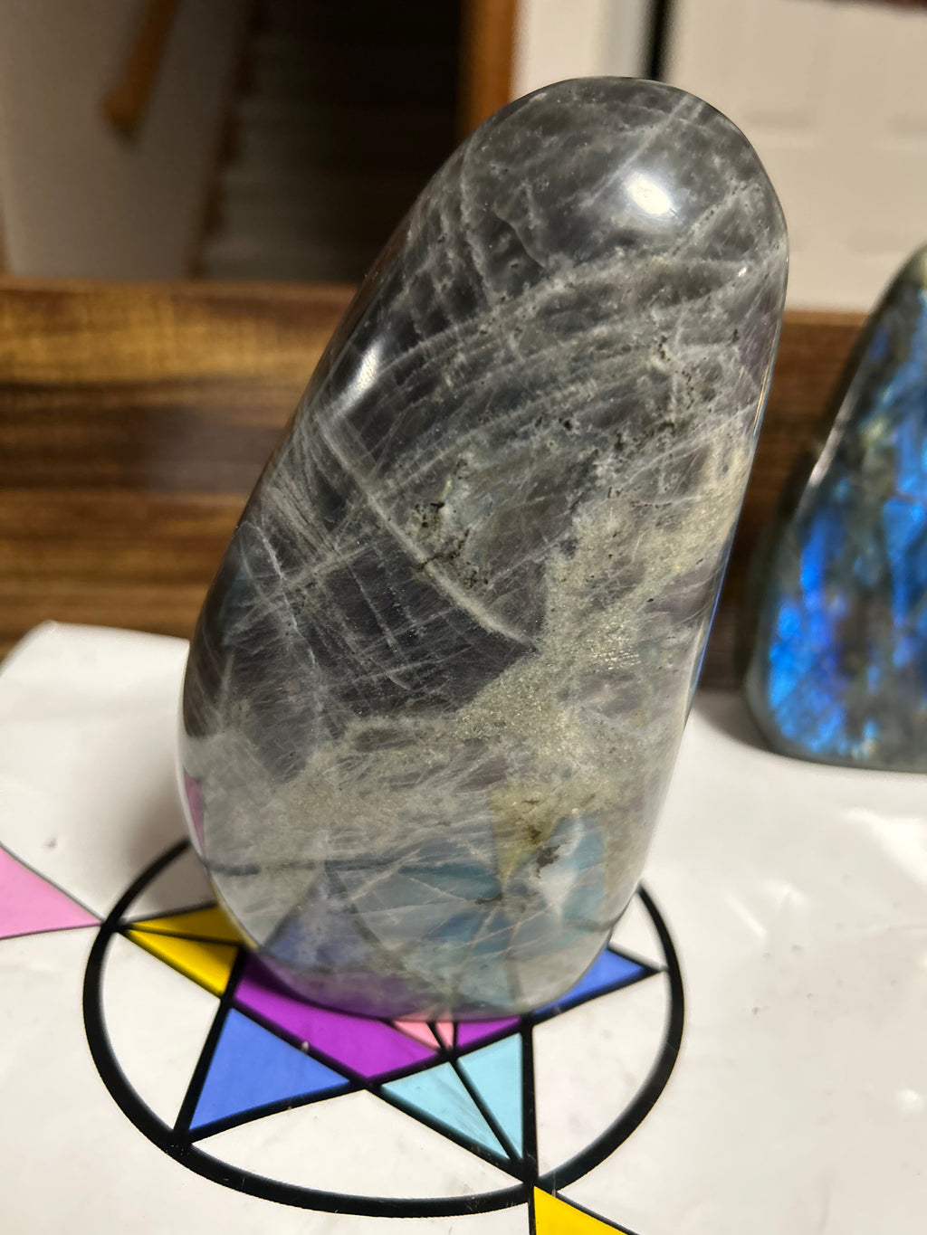 Purple Blue Yellow Labradorite Free Form from Madagascar