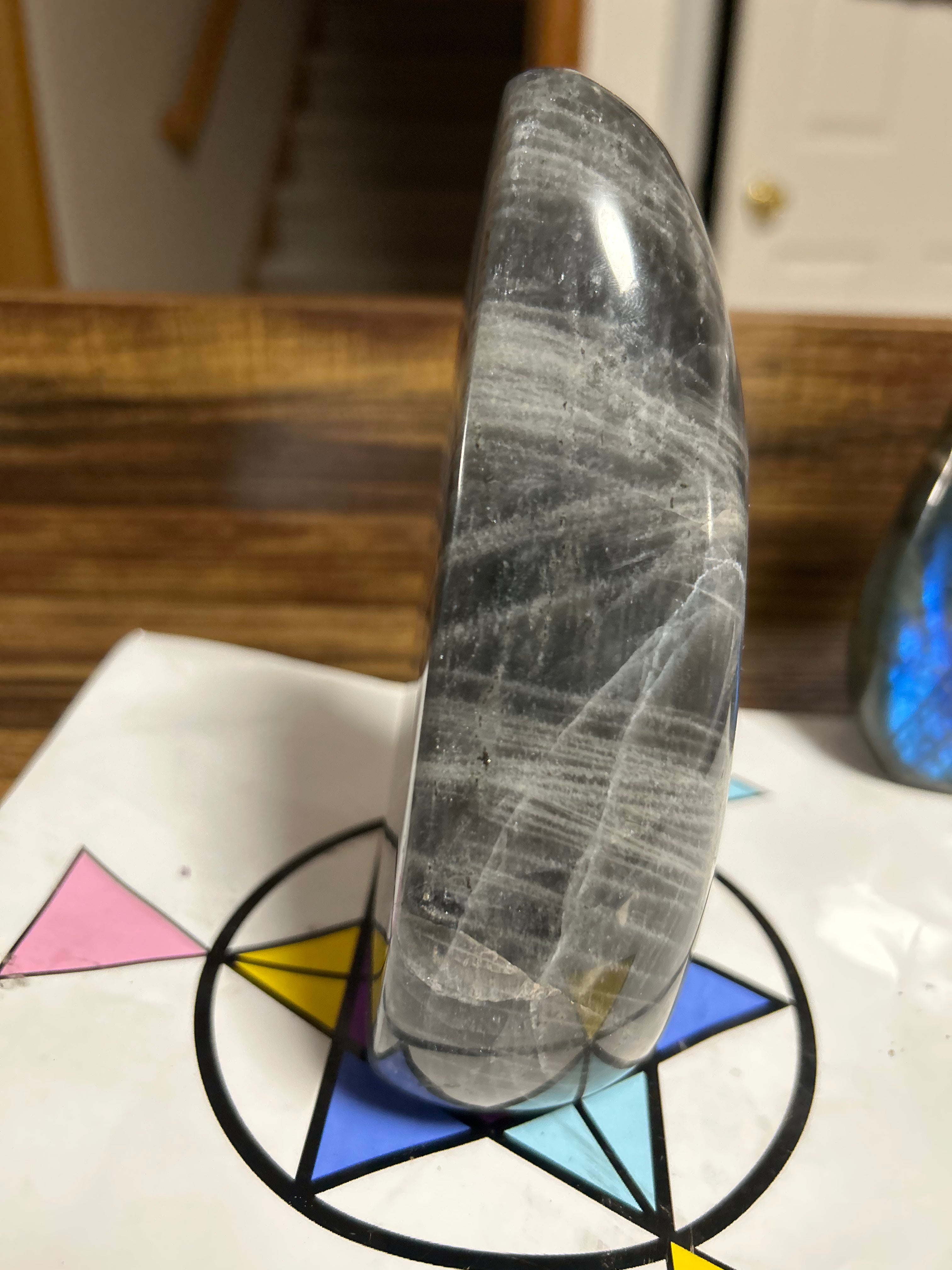 Purple Blue Yellow Labradorite Free Form from Madagascar