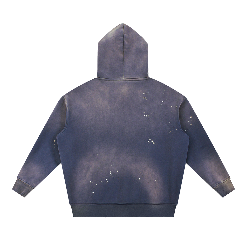 Axolotl Vintage Washed Frayed Fleece Hoodie