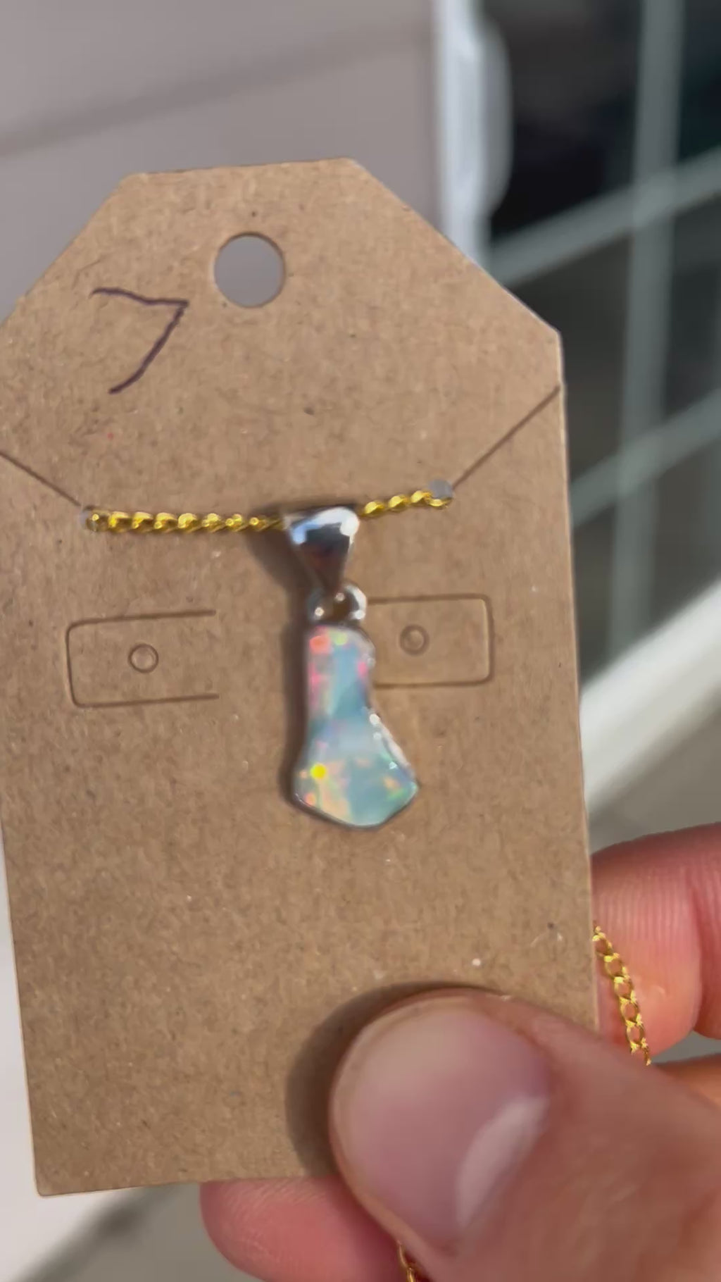 Authentic Ethiopian Opal .925 Sterling Silver Pendant and Necklace