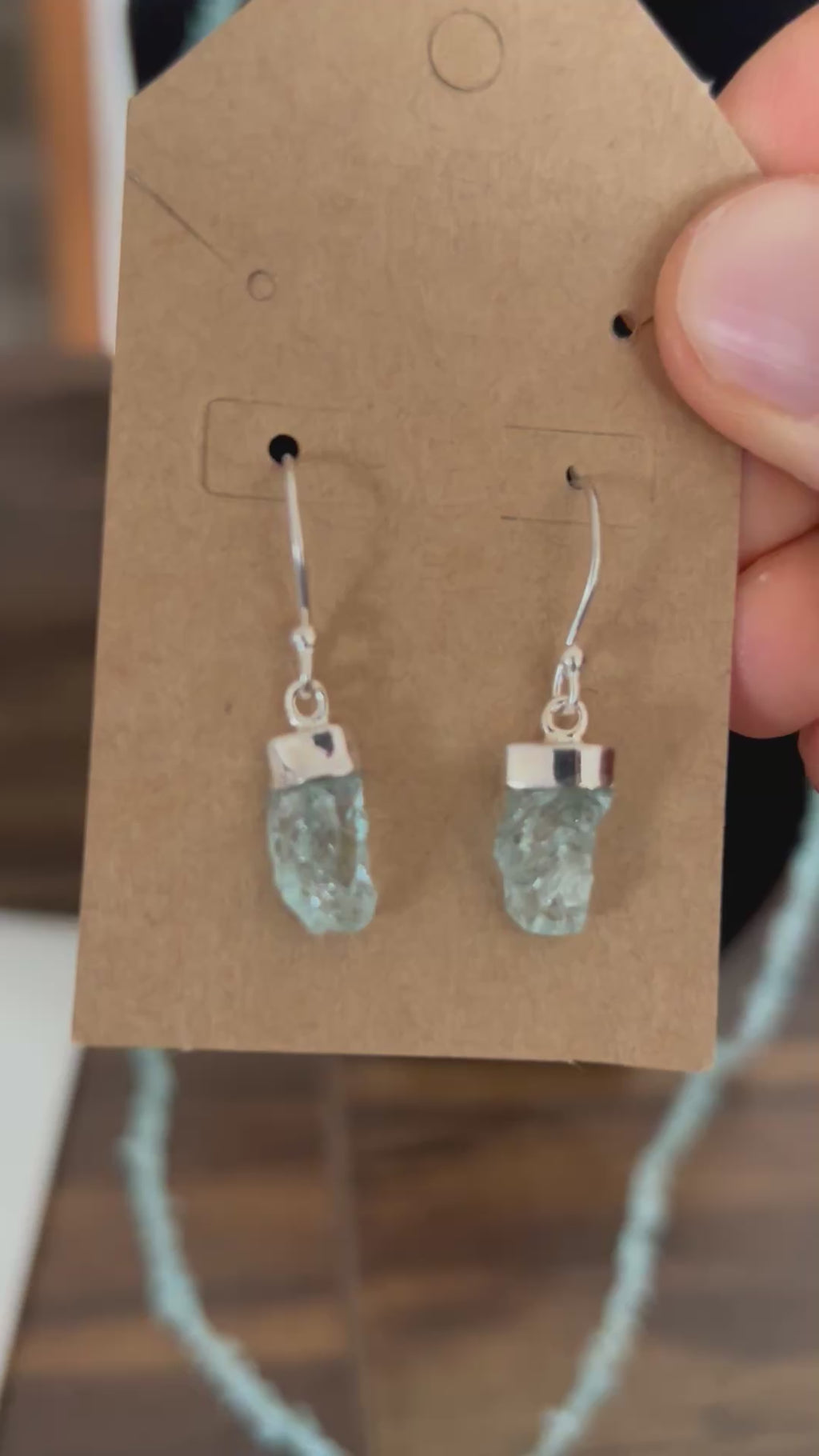 THROAT CHAKRA Authentic Aquamarine .925 Sterling Silver Earrings